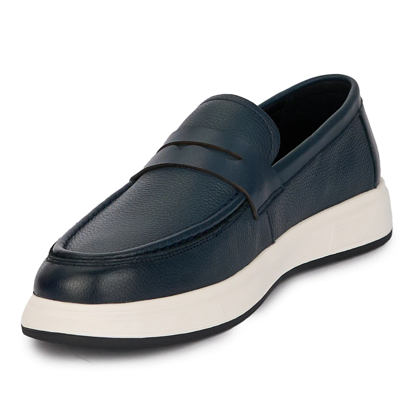 Pantofi casual barbati din piele naturala bleumarin 7852 - Image 3