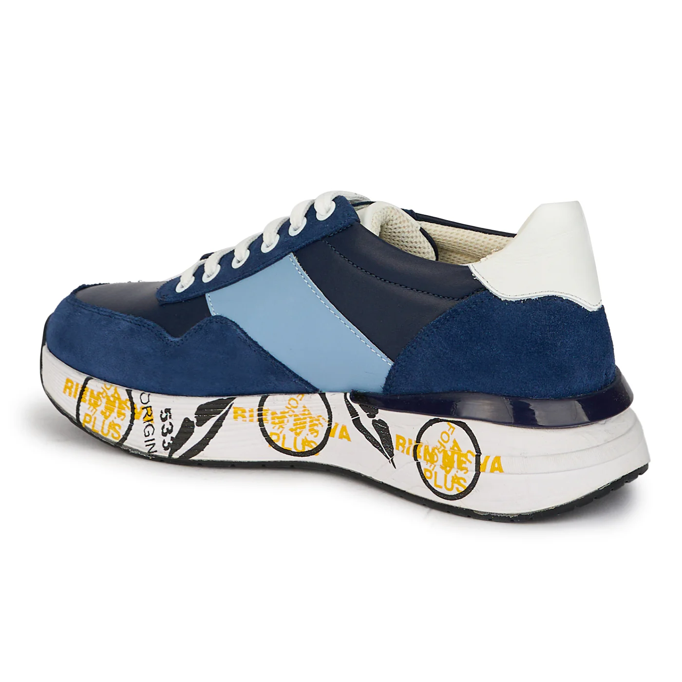 Pantofi casual barbati din piele naturala bleumarin 7862 - Image 2