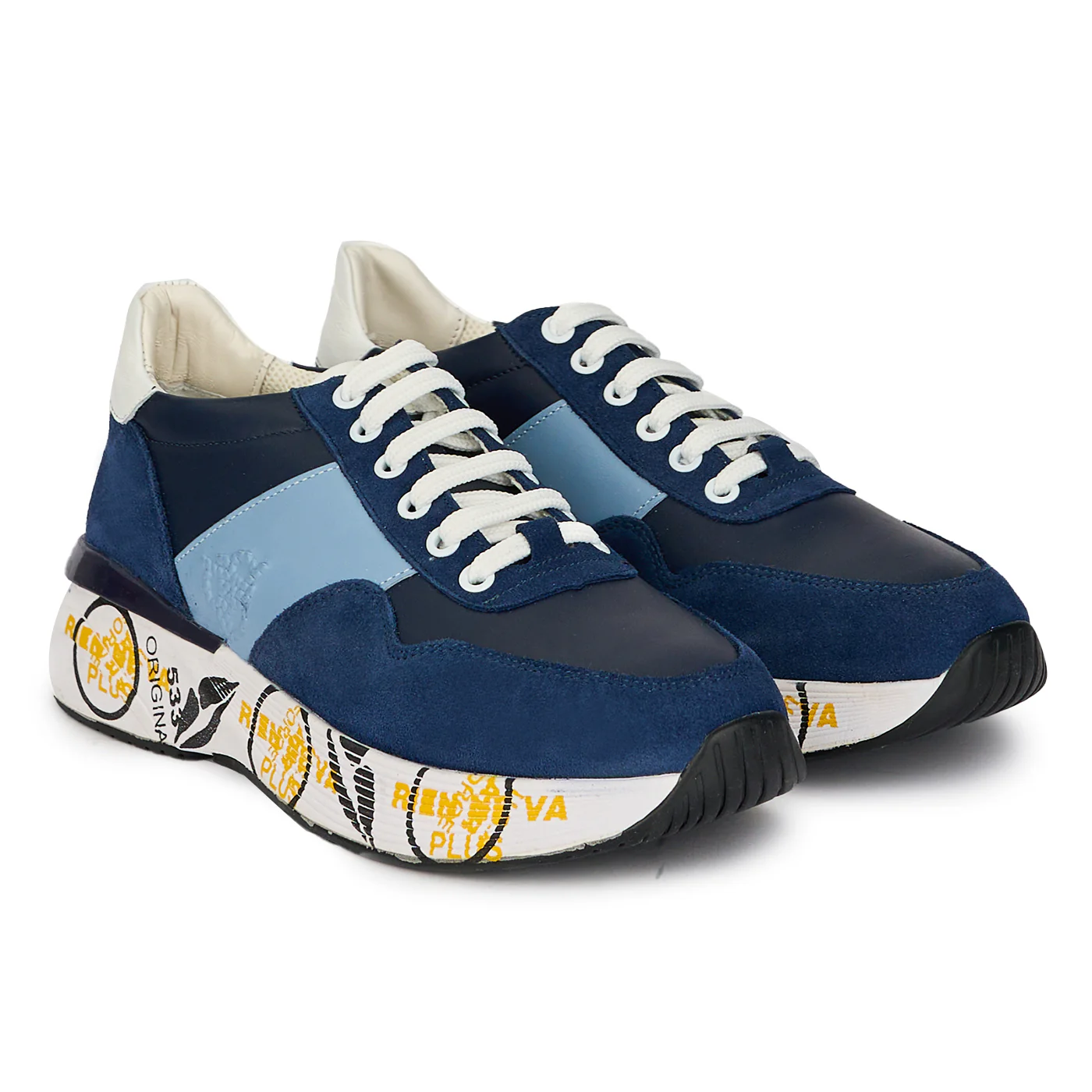 Pantofi casual barbati din piele naturala bleumarin 7862 - Image 4