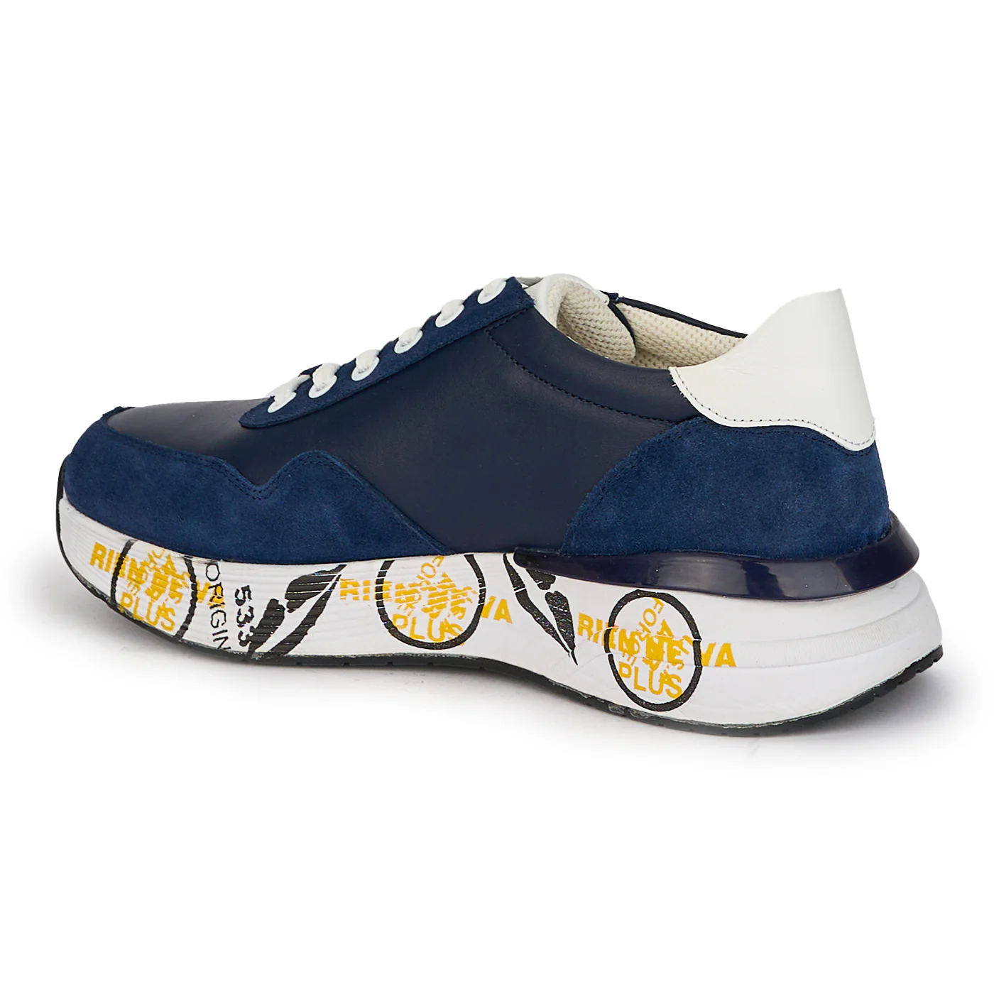 Pantofi casual barbati din piele naturala bleumarin 7882 - Image 2