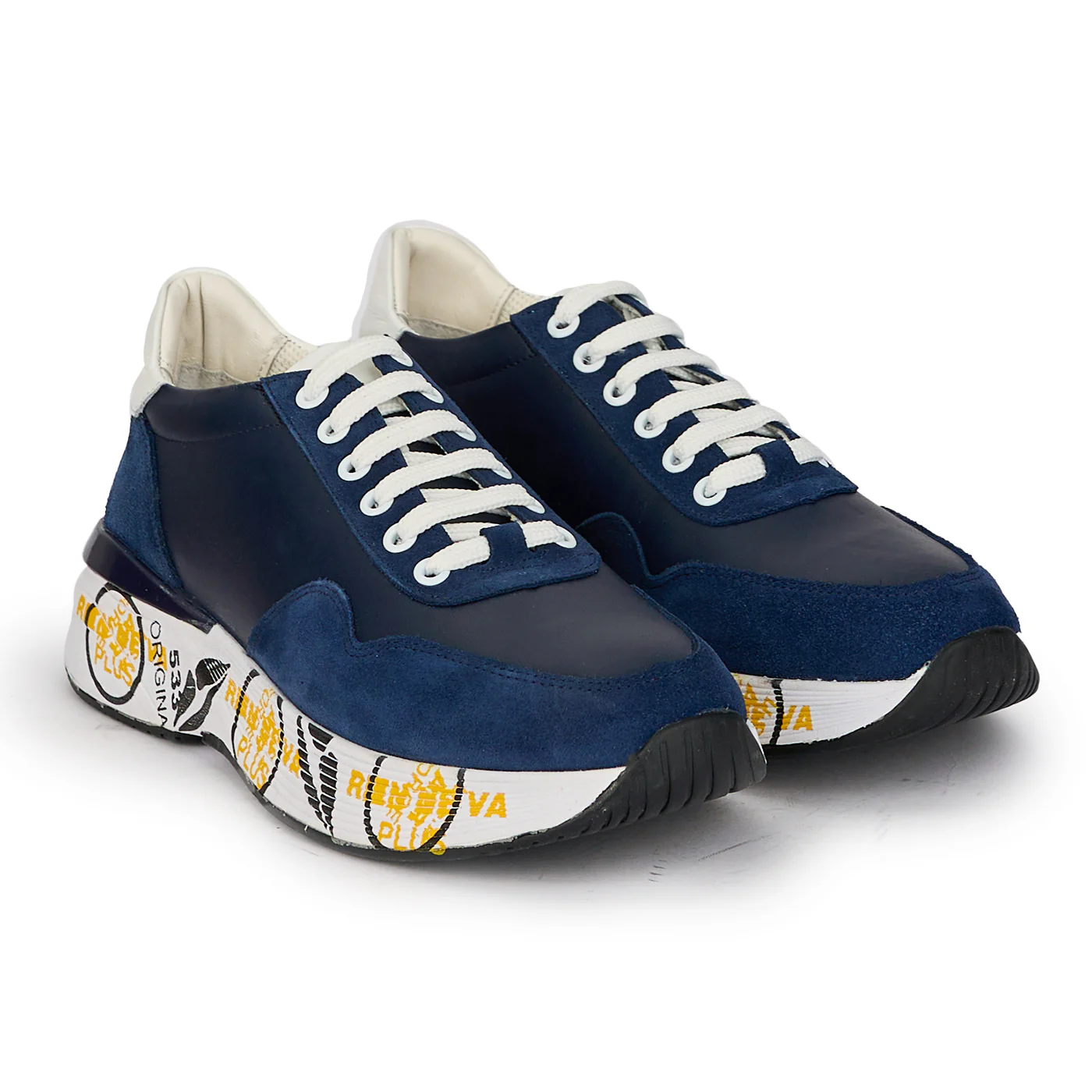 Pantofi casual barbati din piele naturala bleumarin 7882 - Image 4