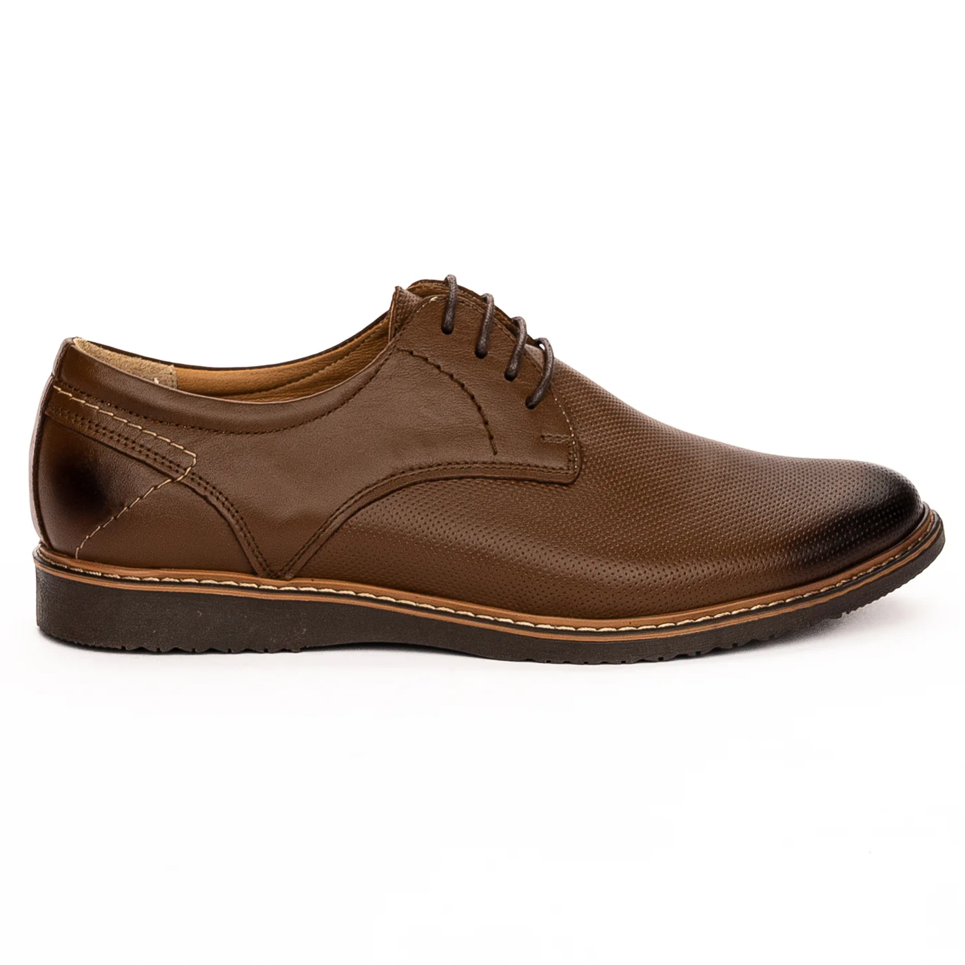 Pantofi casual barbati din piele naturala maro 7483