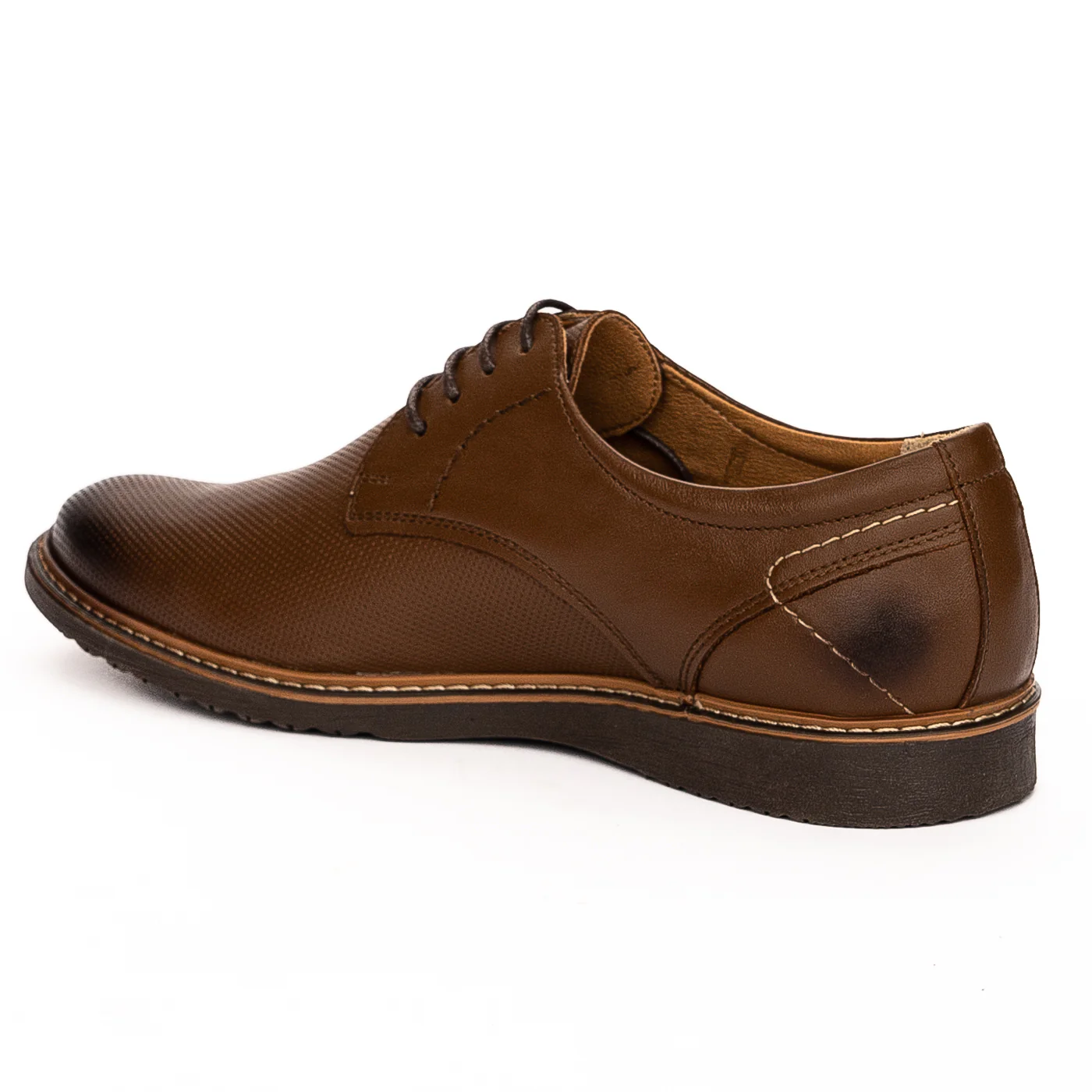 Pantofi casual barbati din piele naturala maro 7483 - Image 2