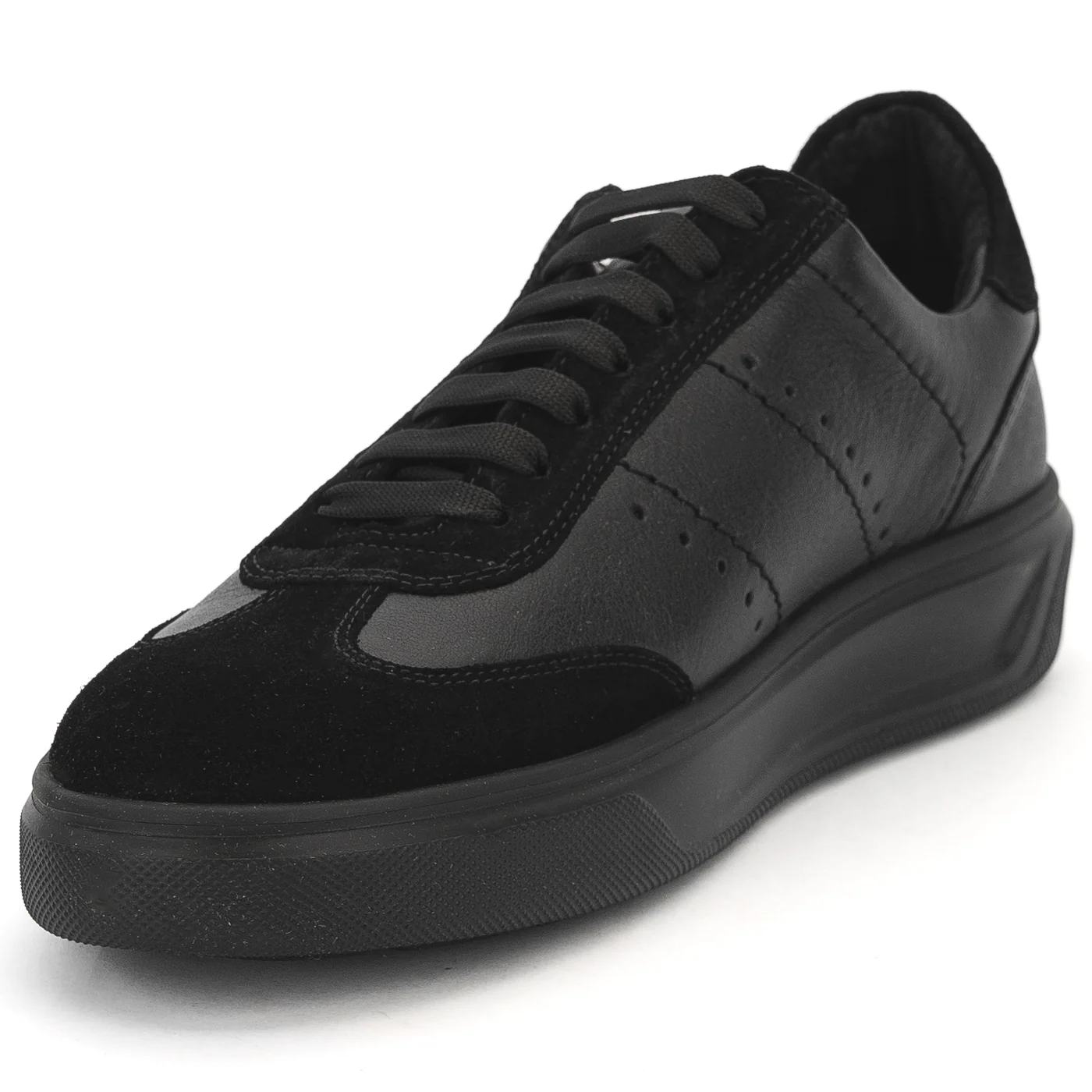 Pantofi casual barbati din piele naturala neagra 14037 - Image 3