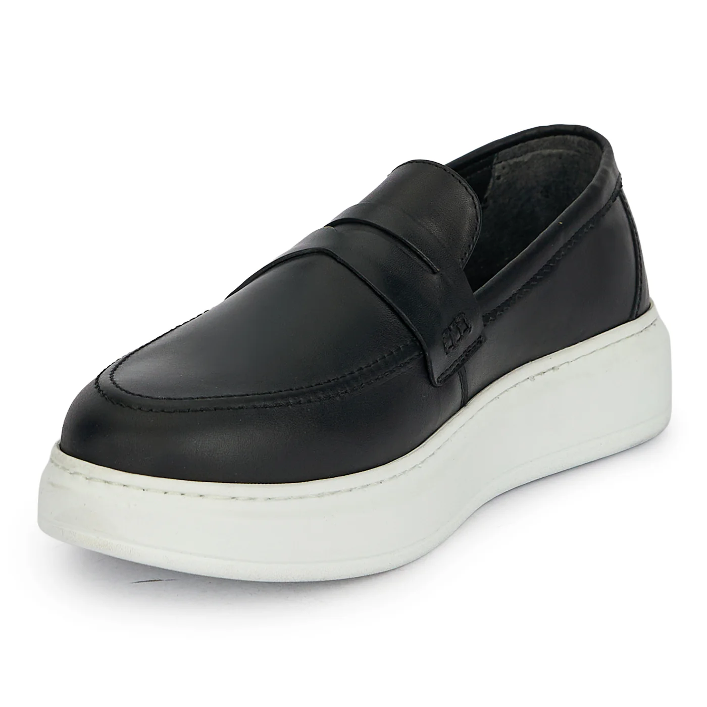 Pantofi casual barbati din piele naturala neagra 20098 - Image 3