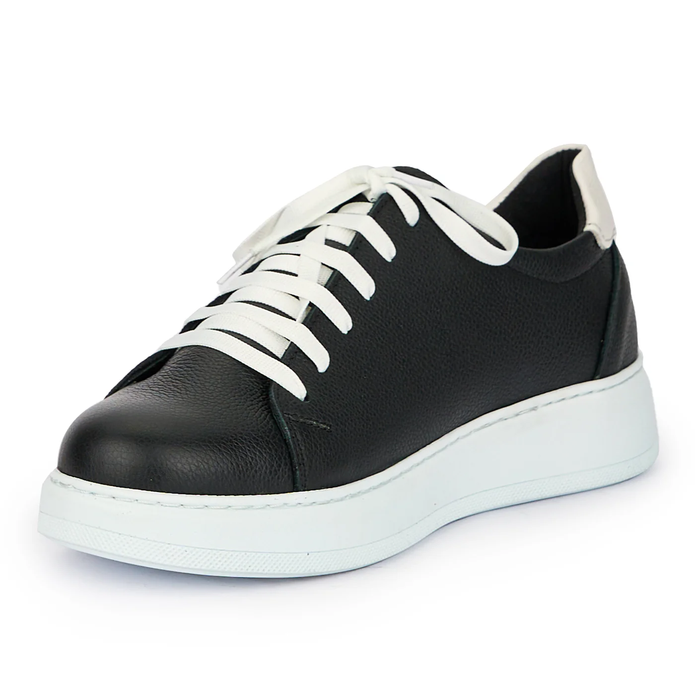 Pantofi casual barbati din piele naturala neagra 7654 - Image 3