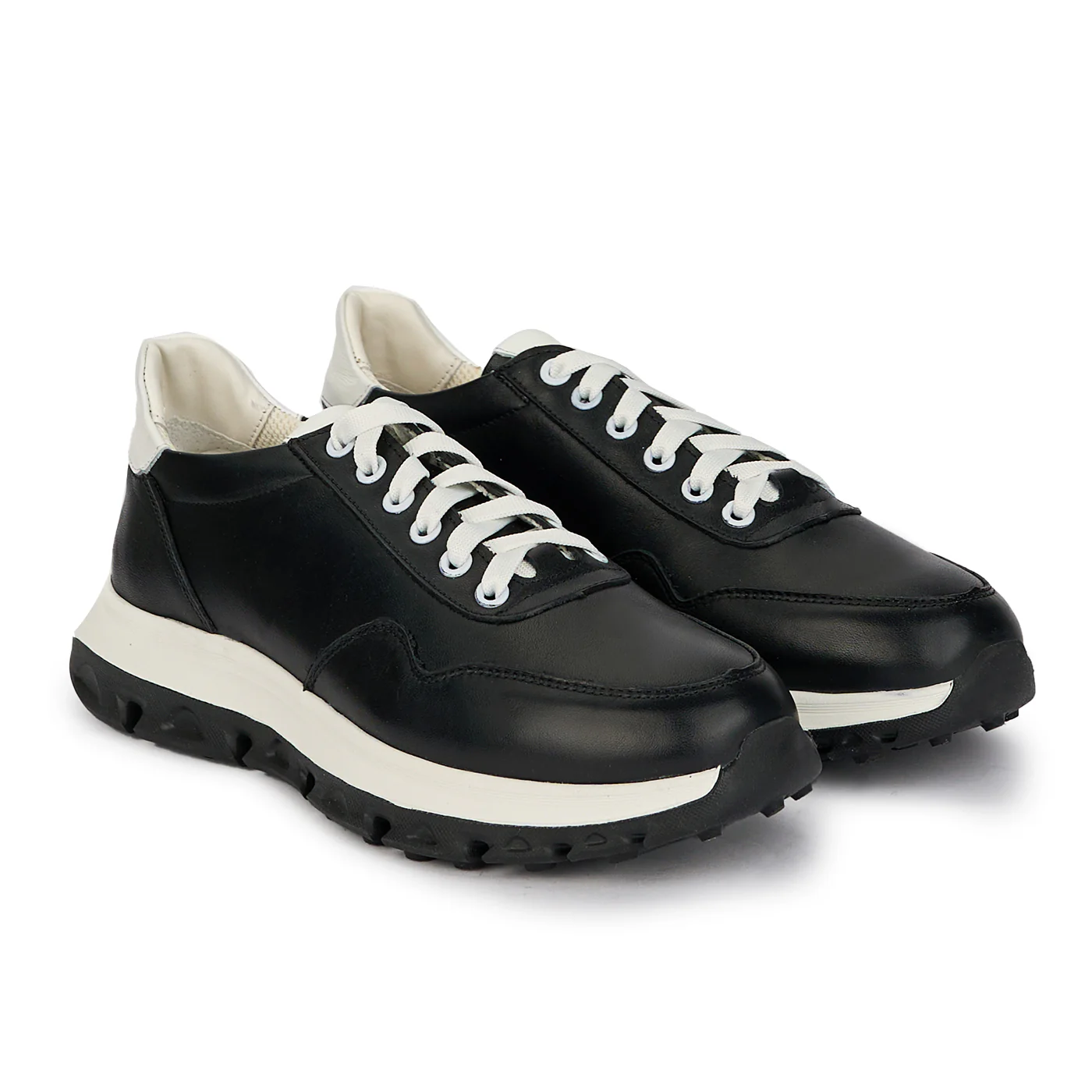 Pantofi casual barbati din piele naturala neagra 7865 - Image 4