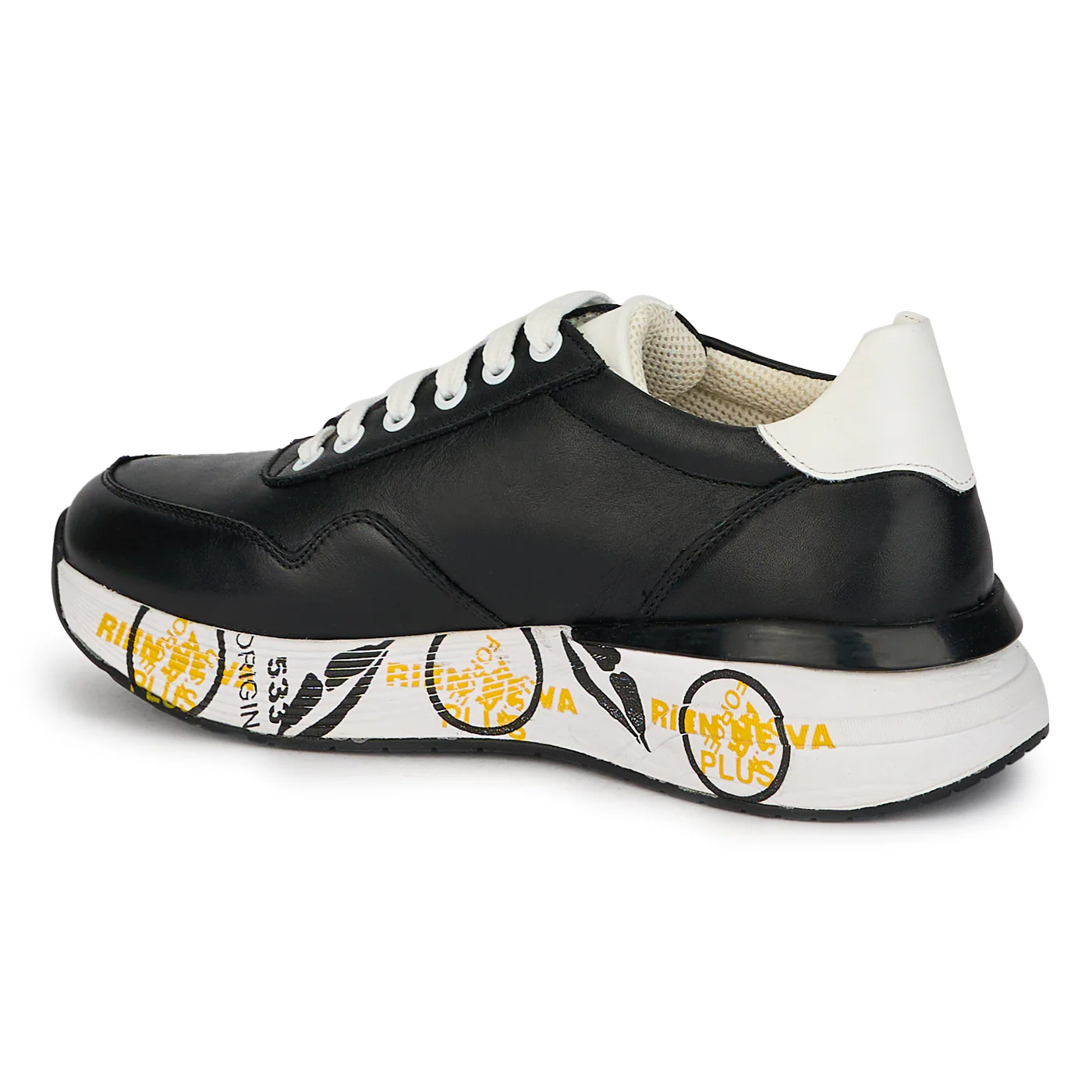 Pantofi casual barbati din piele naturala neagra 7866 - Image 2