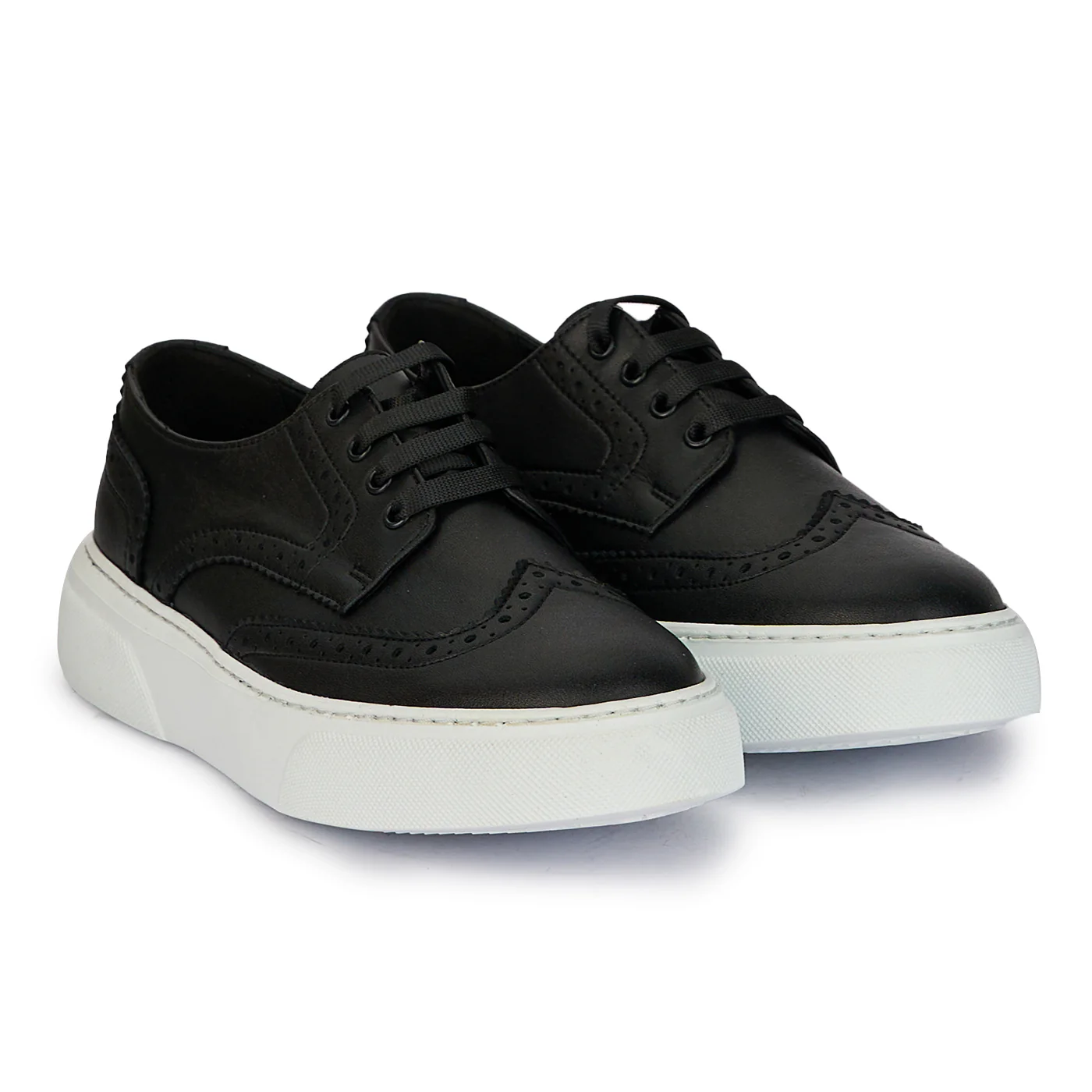Pantofi casual barbati din piele naturala neagra 7867 - Image 4