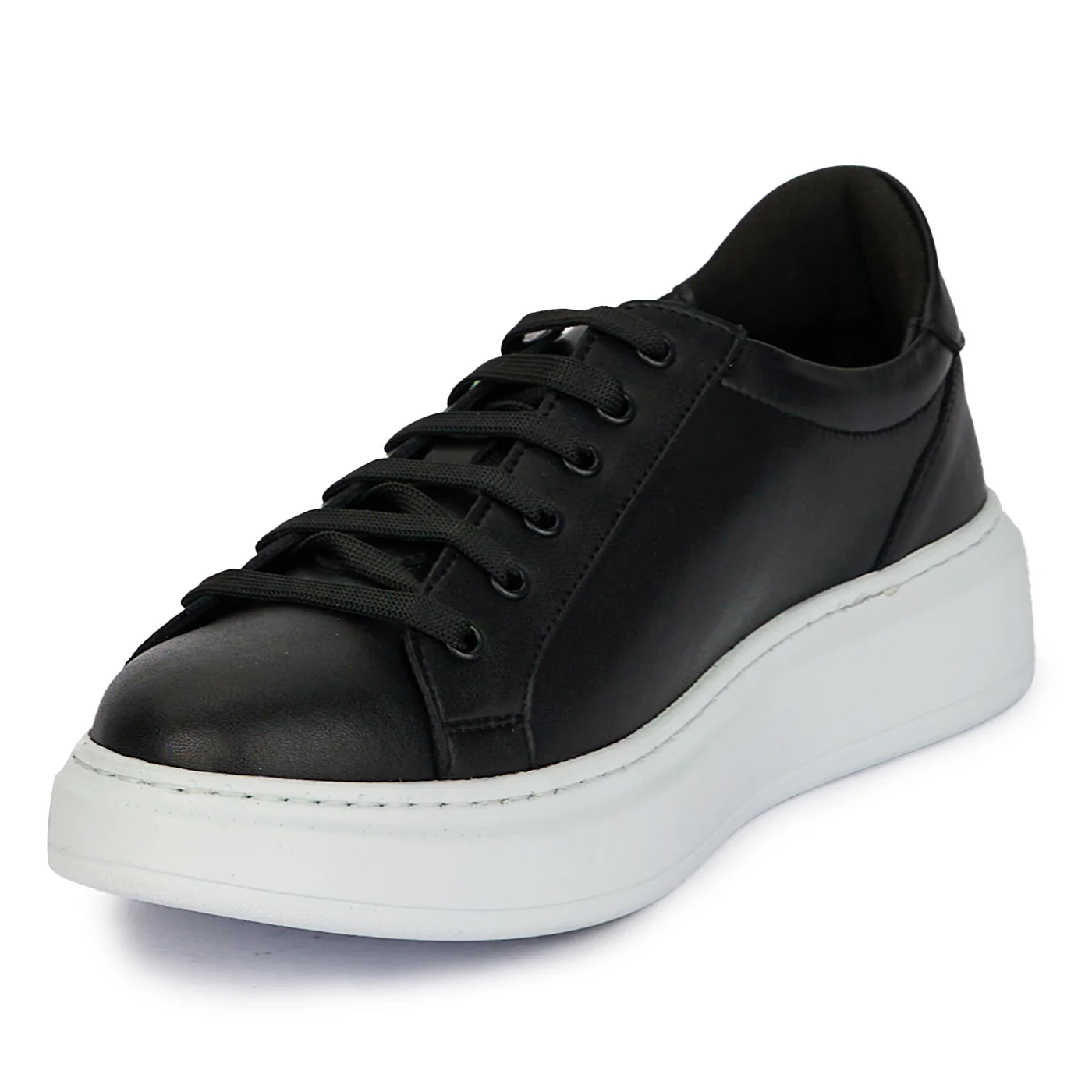 Pantofi casual barbati din piele naturala neagra 7868 - Image 3