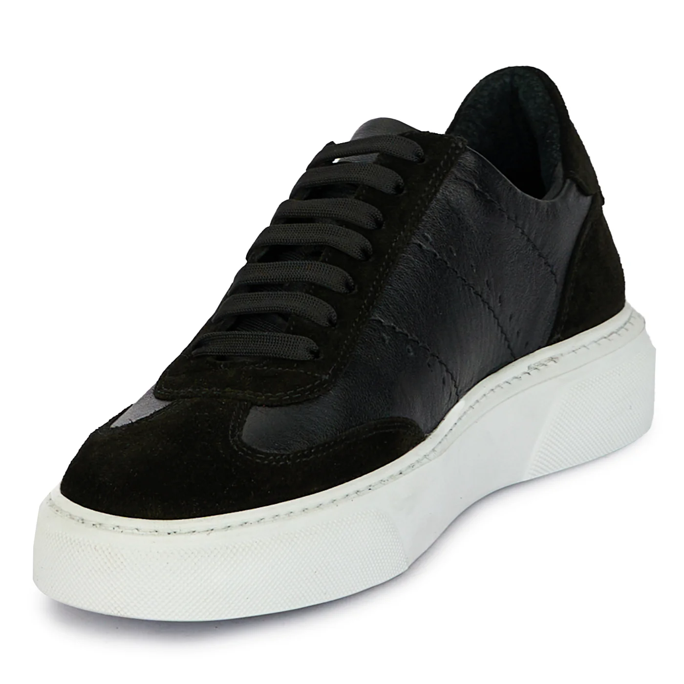Pantofi casual barbati din piele naturala neagra 7869 - Image 3