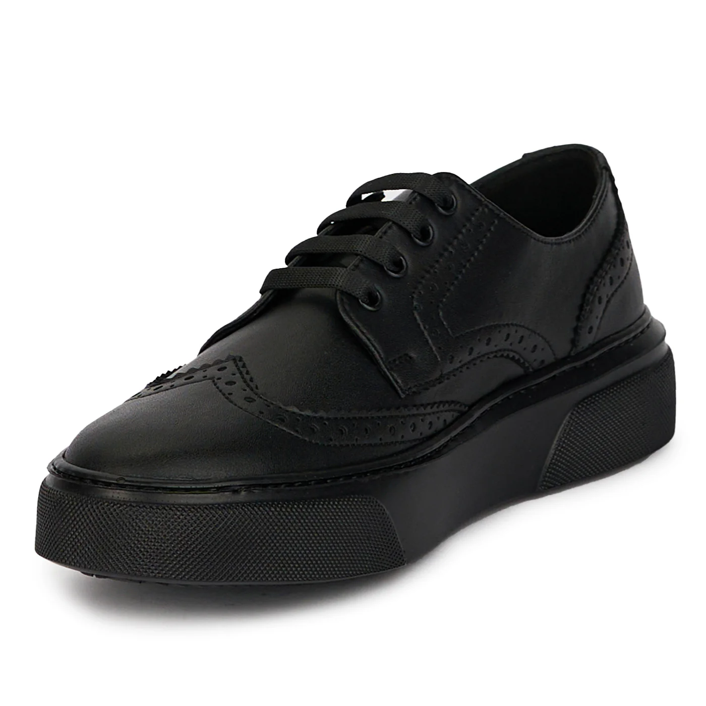 Pantofi casual barbati din piele naturala neagra 7870 - Image 3
