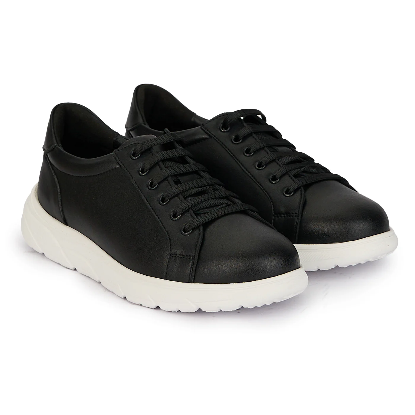 Pantofi casual barbati din piele naturala neagra 7873 - Image 4
