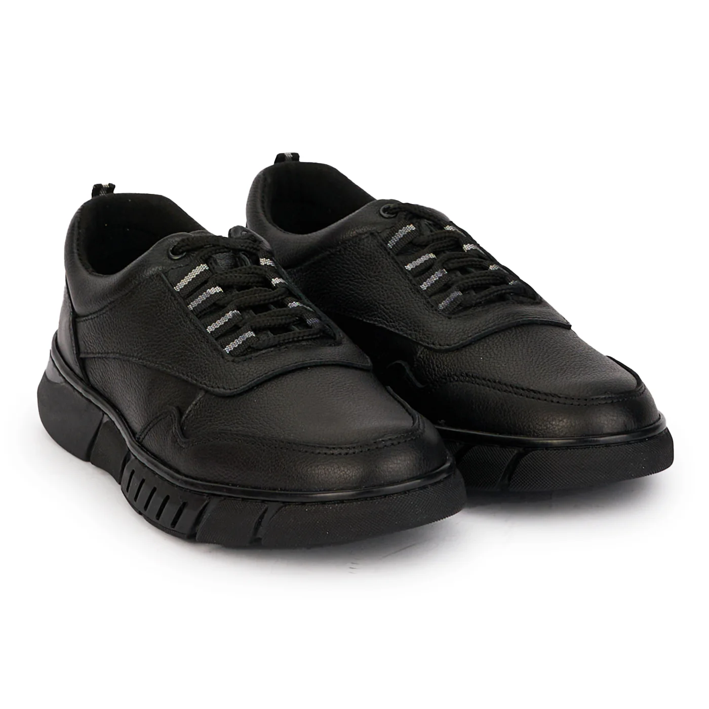 Pantofi casual barbati din piele naturala neagra 7885 - Image 4