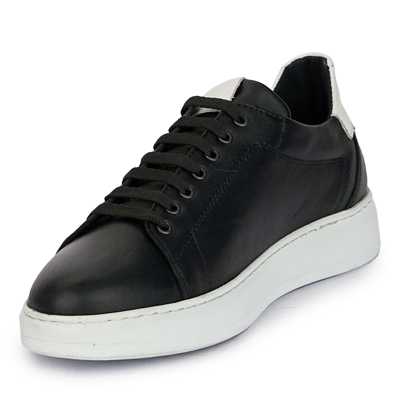 Pantofi casual barbati din piele naturala neagra 7890 - Image 3