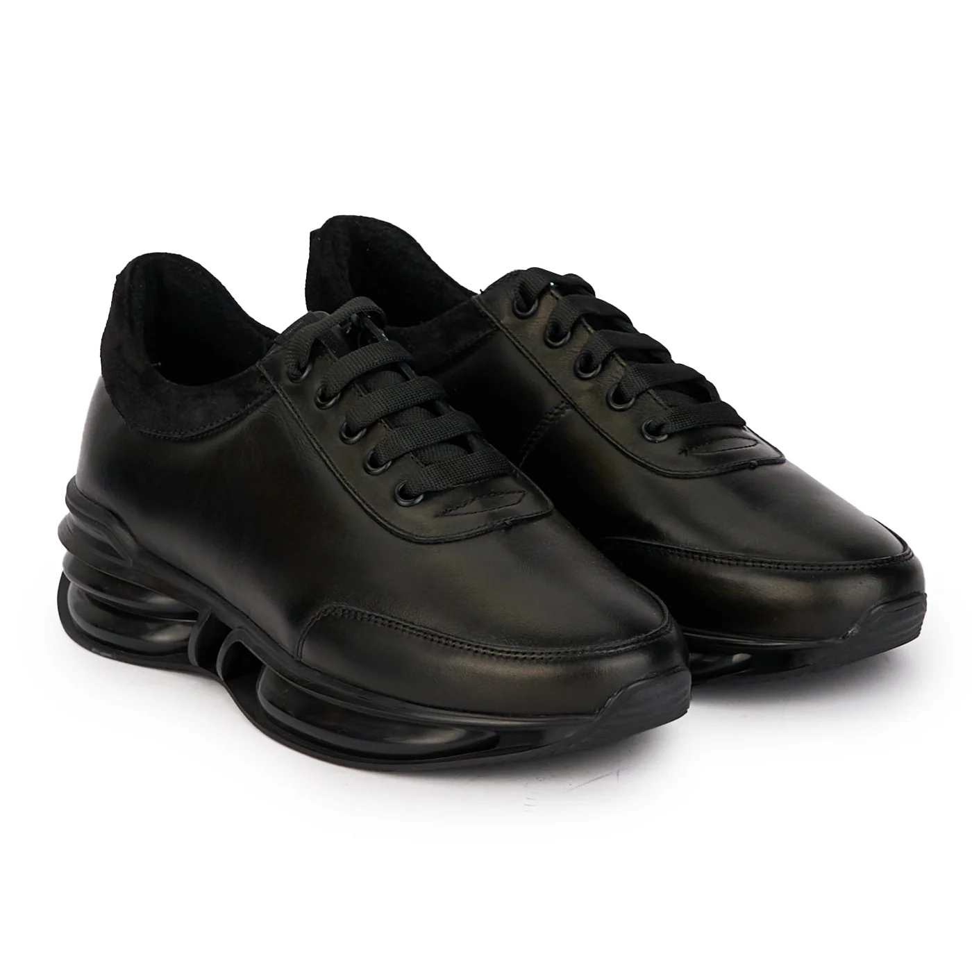 Pantofi casual barbati din piele naturala neagra 7891 - Image 4