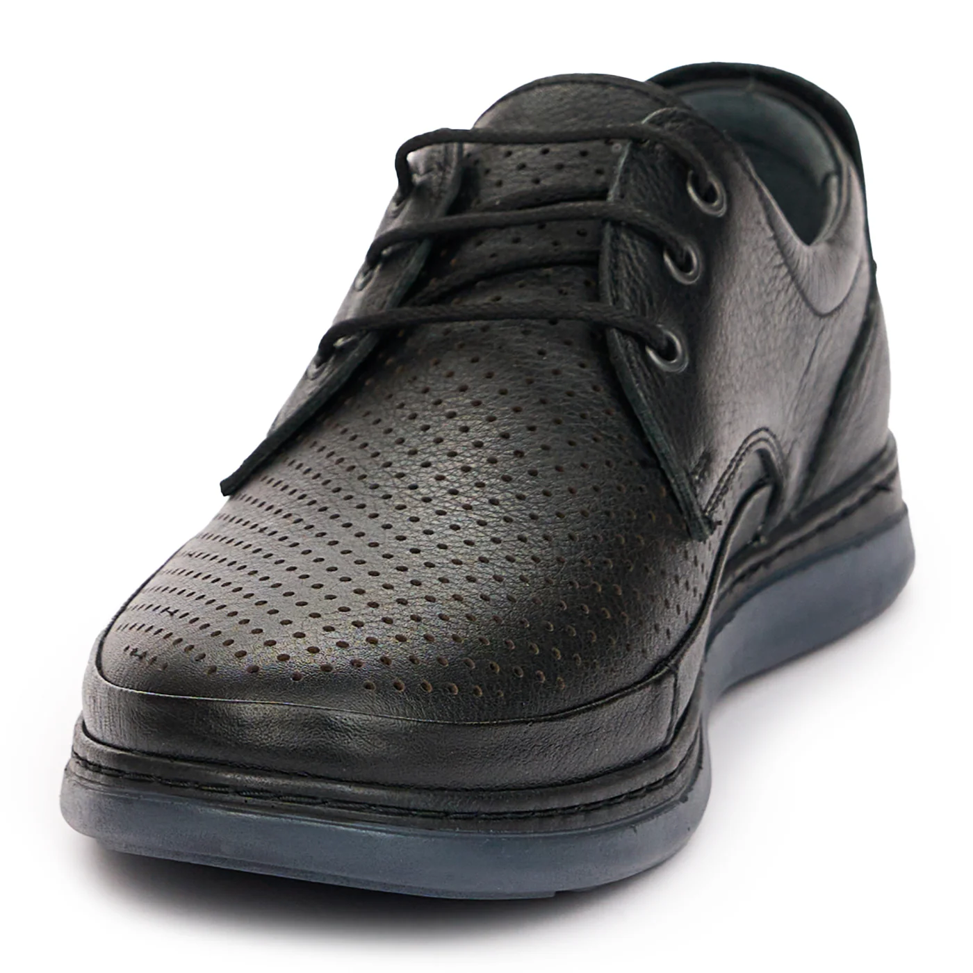 Pantofi Casual Barbati din Piele Naturala Negri 7306 - Image 4