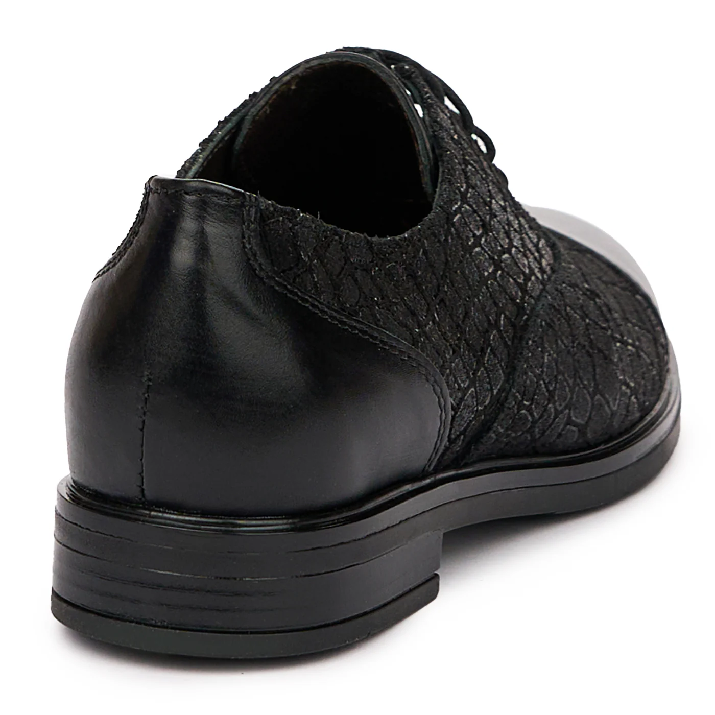 Pantofi Casual Dama cu Toc 2.5 Cm, Negri din Piele Naturala 10112 - Image 2