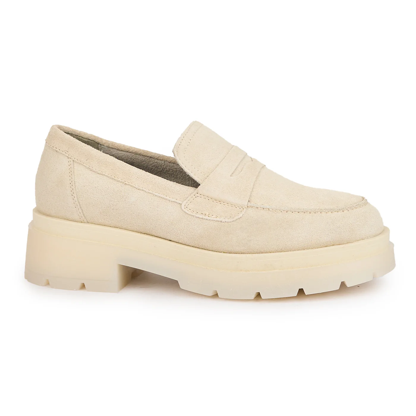 Pantofi casual dama din piele naturala alb-murdar 16163
