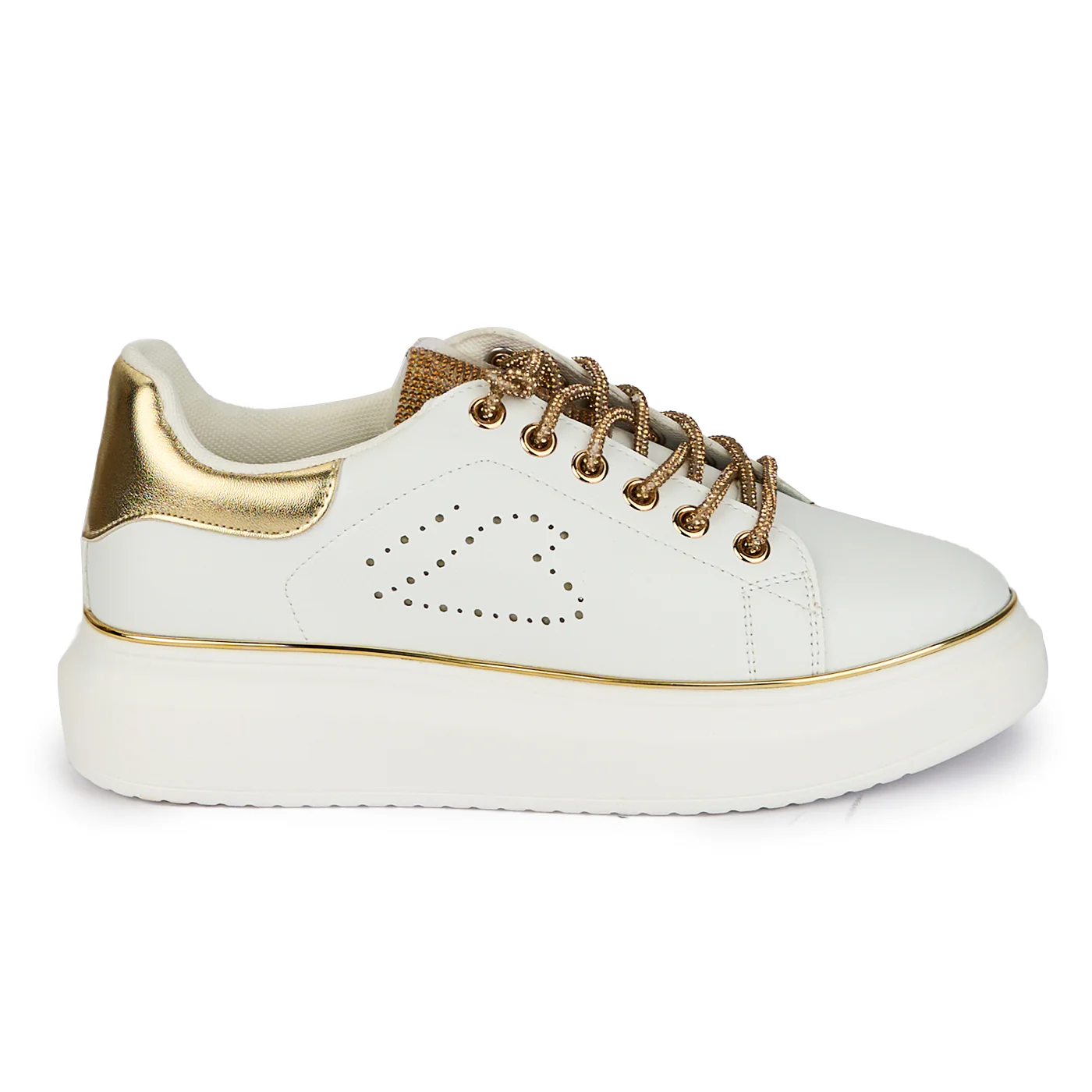 Pantofi casual dama din piele naturala alba 18158