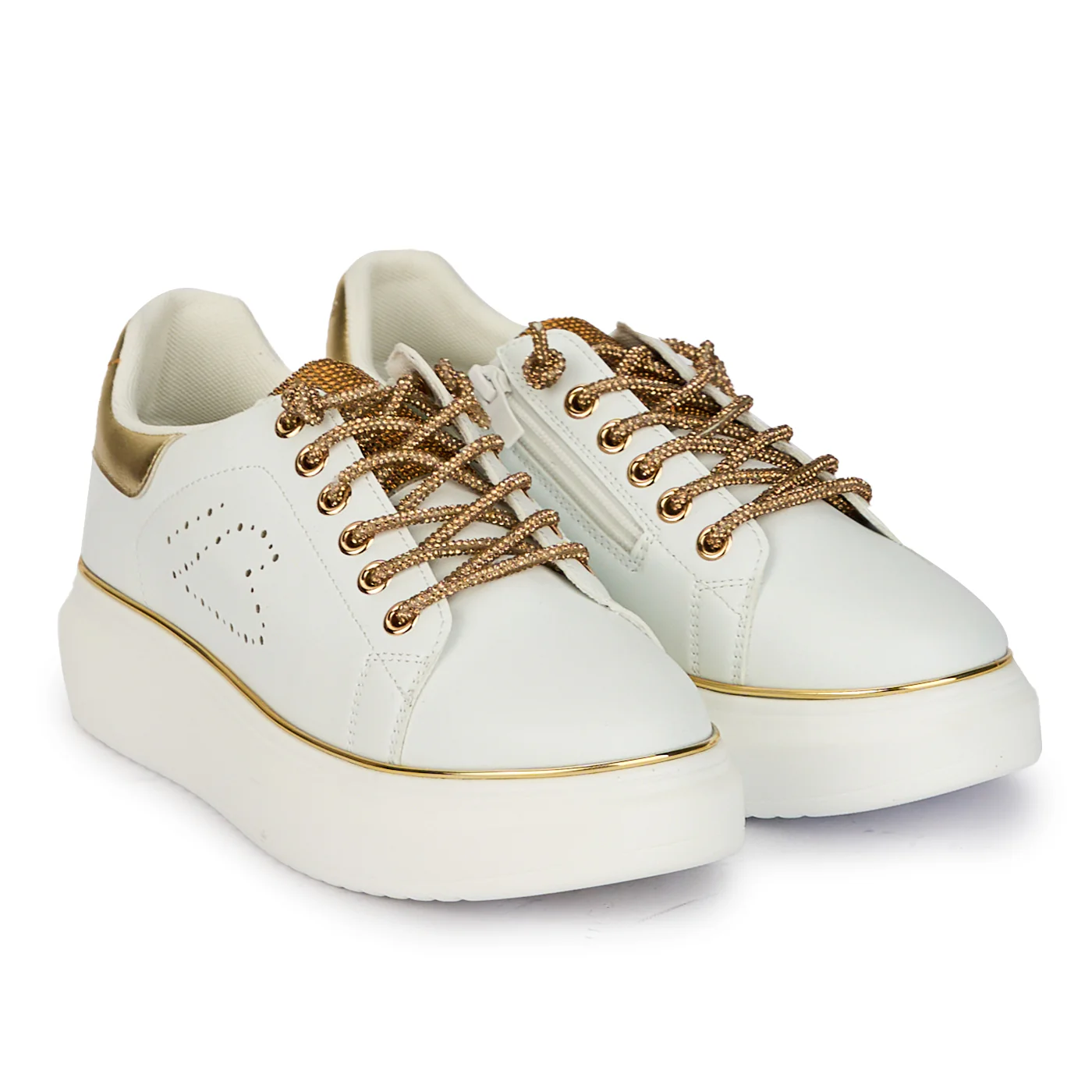 Pantofi casual dama din piele naturala alba 18158 - Image 4