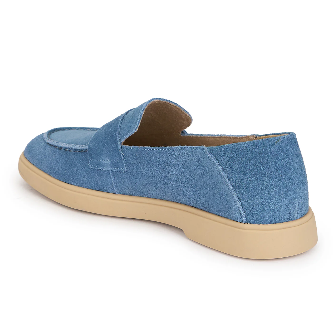 Pantofi casual dama din piele naturala albastra 19511 - Image 2
