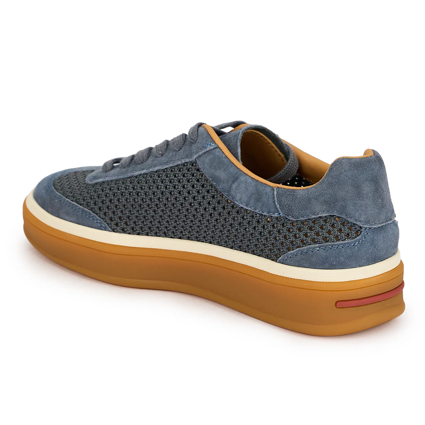 Pantofi casual dama din piele naturala albastra 19528 - Image 2