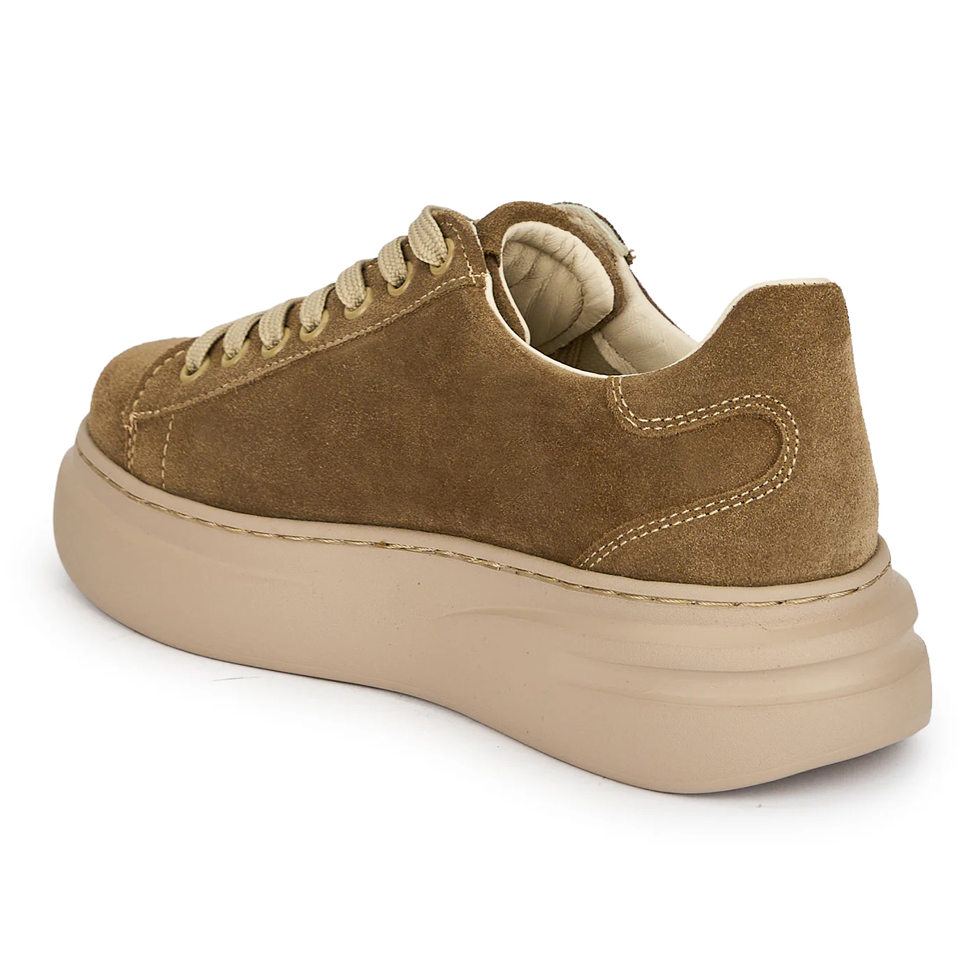 Pantofi casual dama din piele naturala bej 18086 - Image 2
