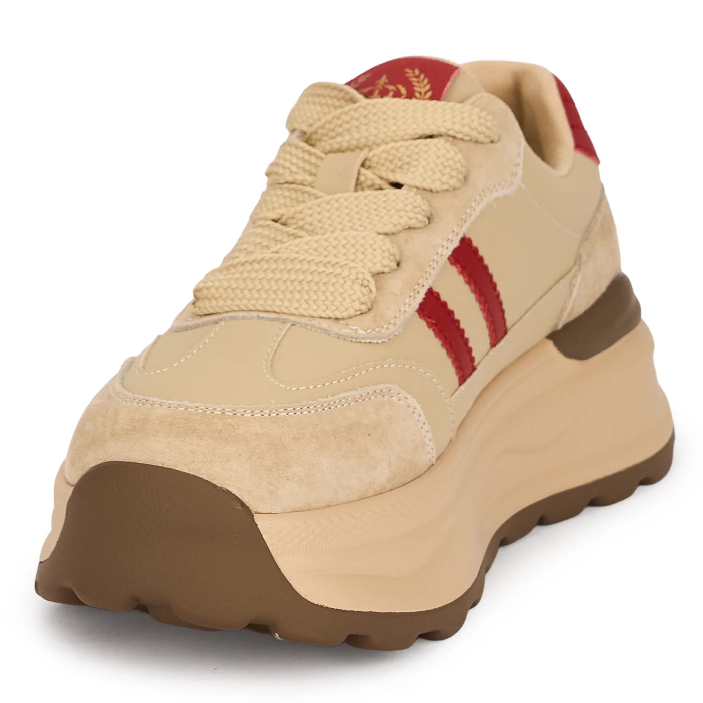 Pantofi casual dama din piele naturala bej 18832 - Image 3