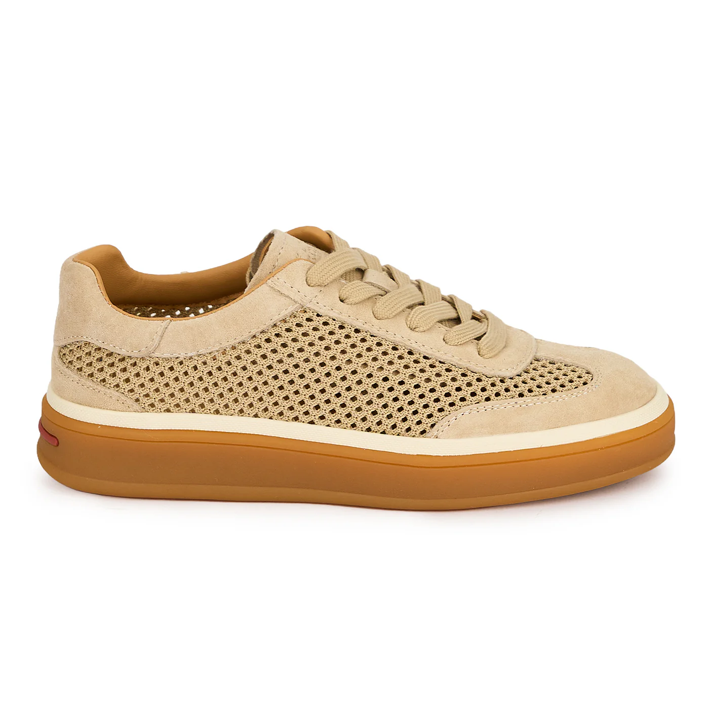 Pantofi casual dama din piele naturala bej 19529