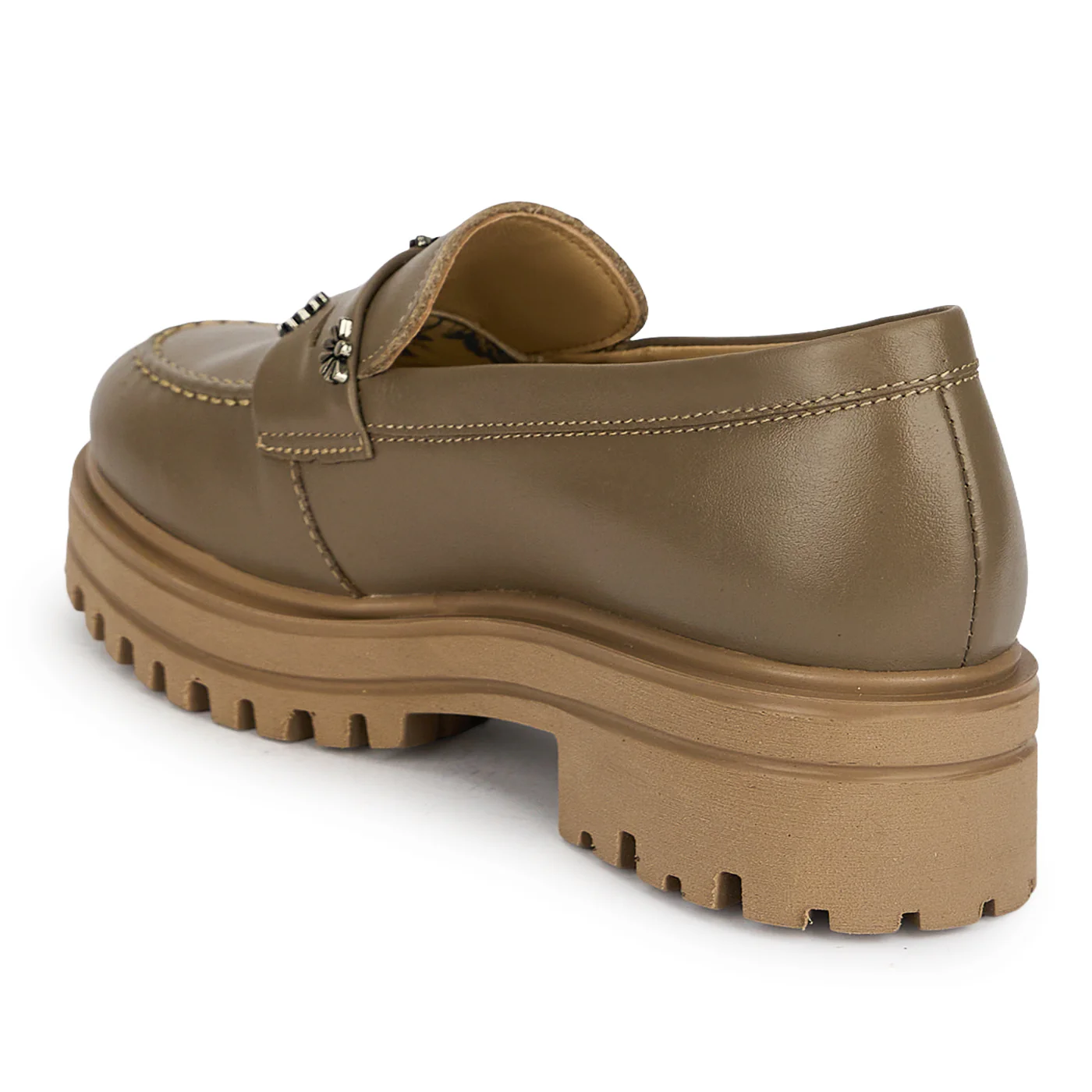 Pantofi casual dama din piele naturala bej 19703 - Image 2