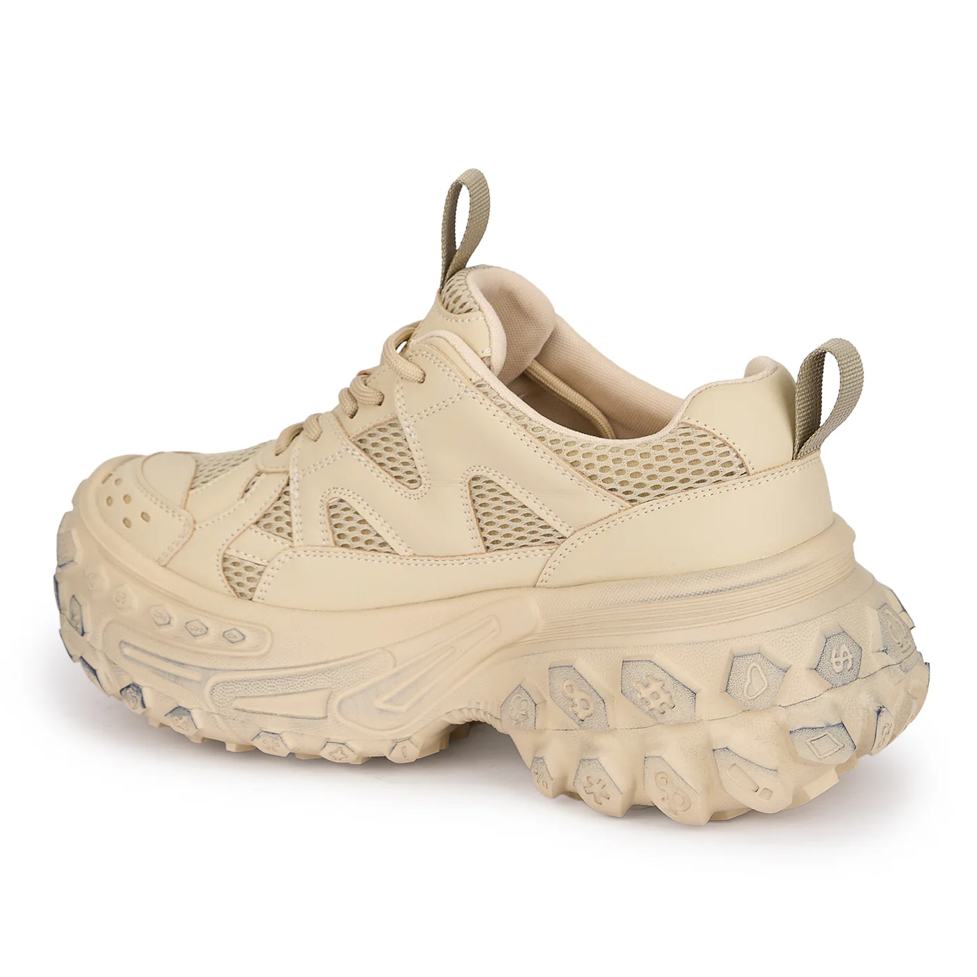 Pantofi casual dama din piele naturala crem 18826 - Image 2