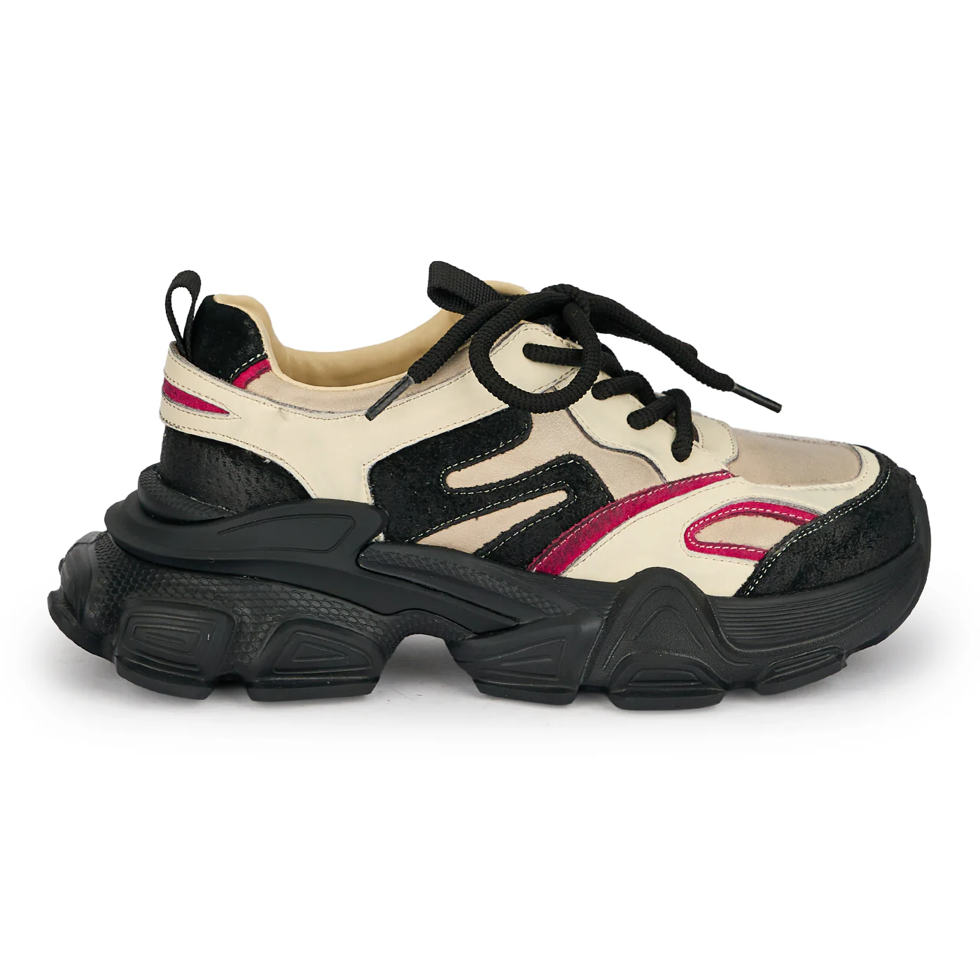 Pantofi casual dama din piele naturala crem 19016