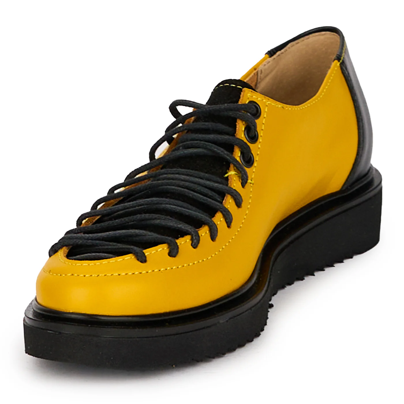 Pantofi casual dama din piele naturala galbena 18154 - Image 3