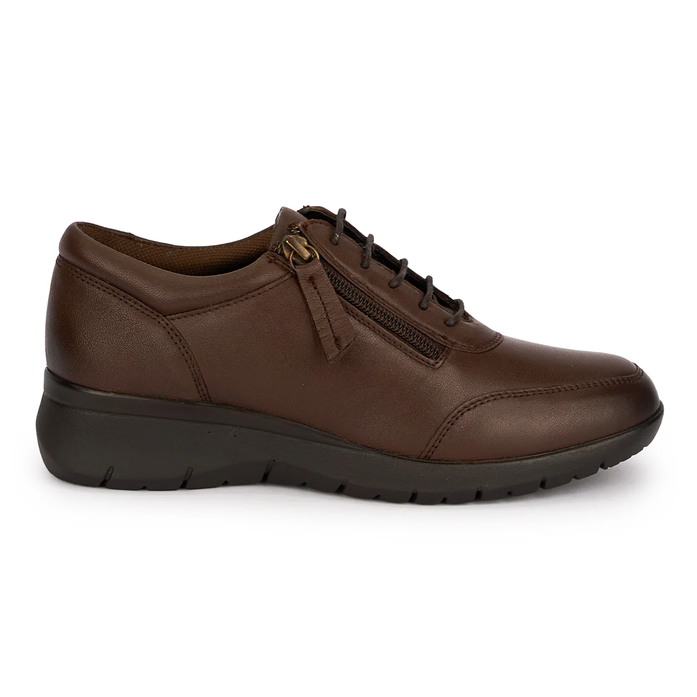 Pantofi casual dama din piele naturala maro 18817