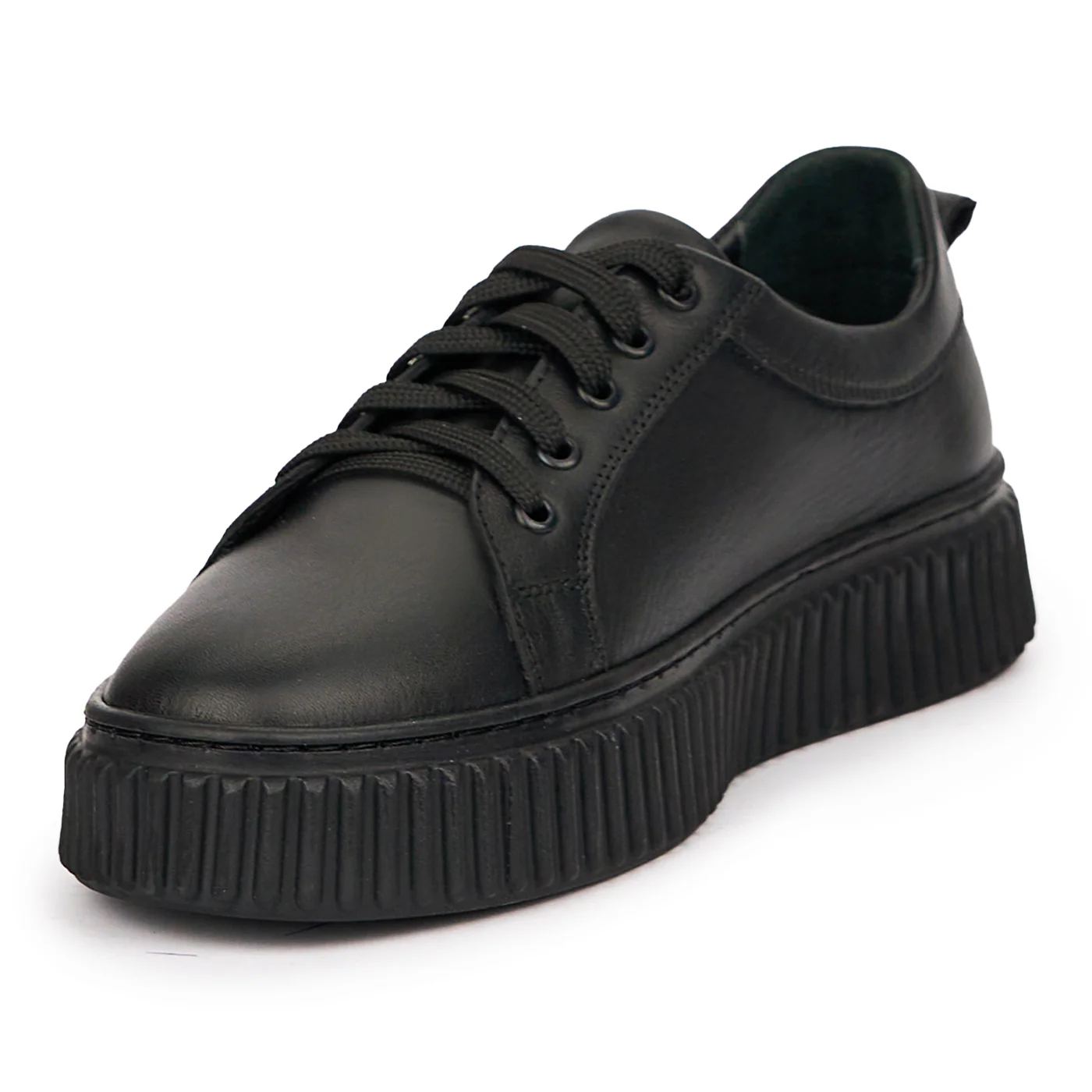 Pantofi casual dama din piele naturala neagra 14456 - Image 3