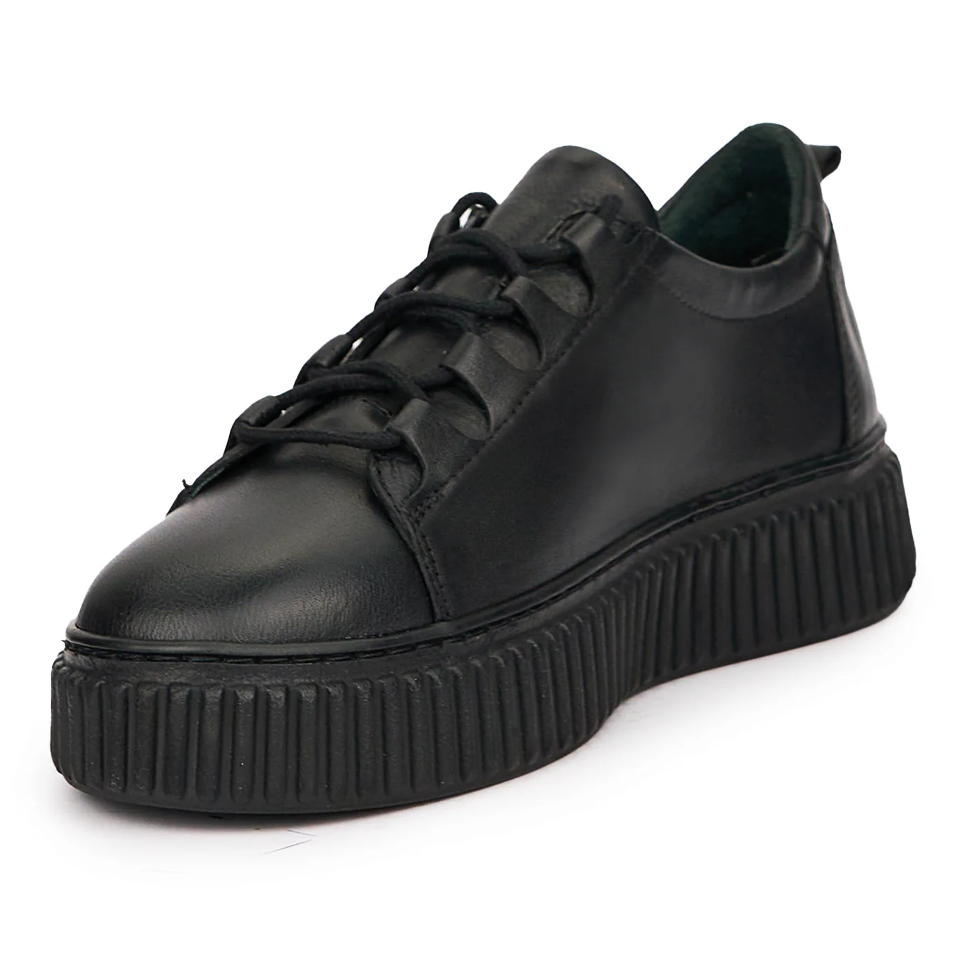 Pantofi casual dama din piele naturala neagra 14457 - Image 3