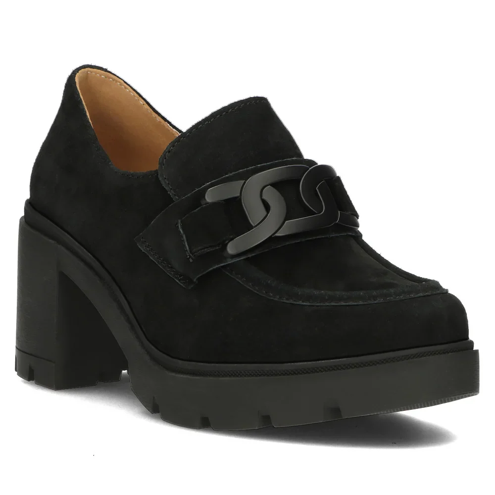 Pantofi casual dama din piele naturala neagra 14524 - Image 2