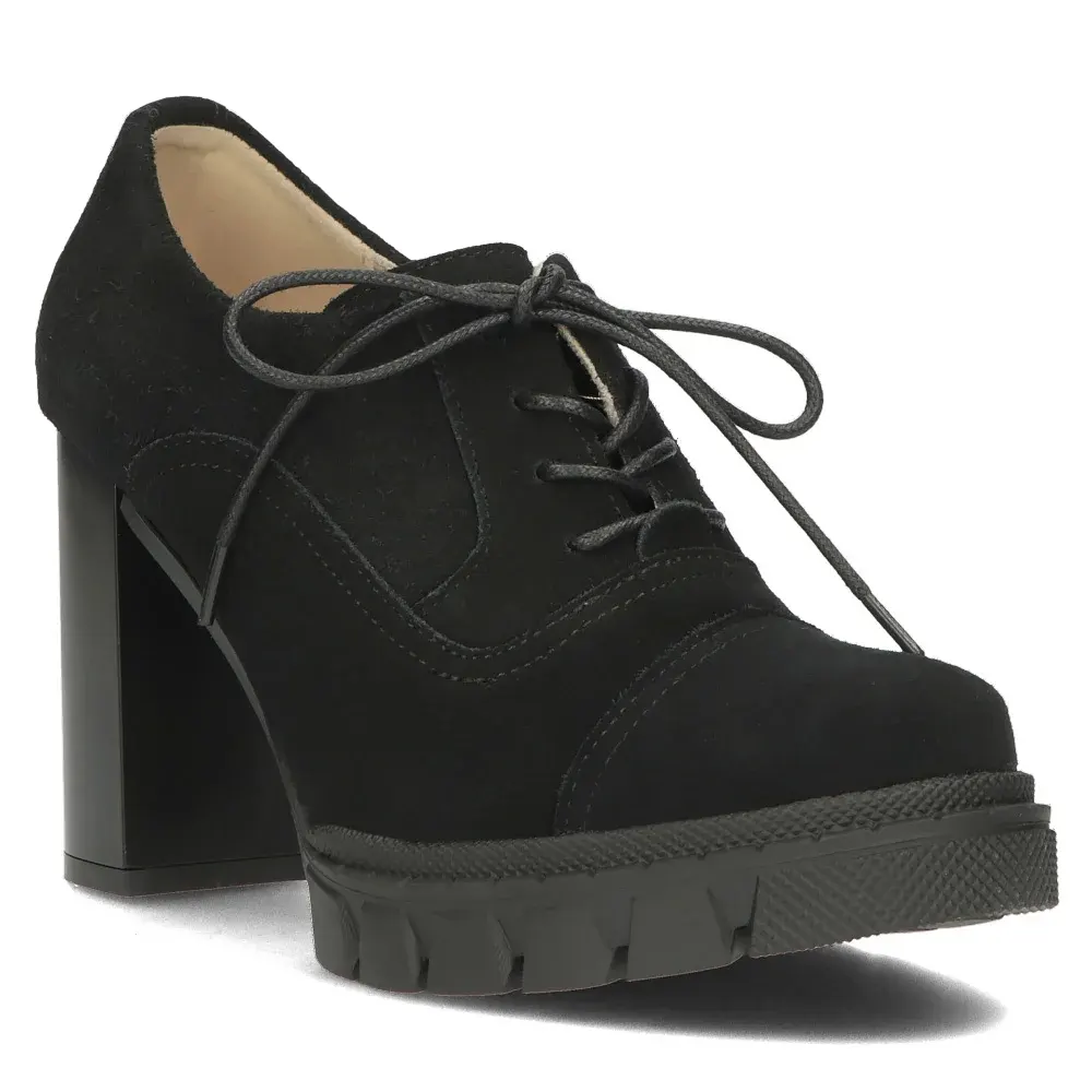Pantofi casual dama din piele naturala neagra 14527 - Image 2