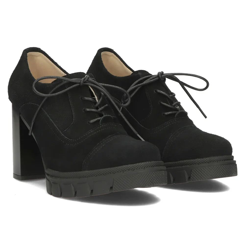 Pantofi casual dama din piele naturala neagra 14527 - Image 4
