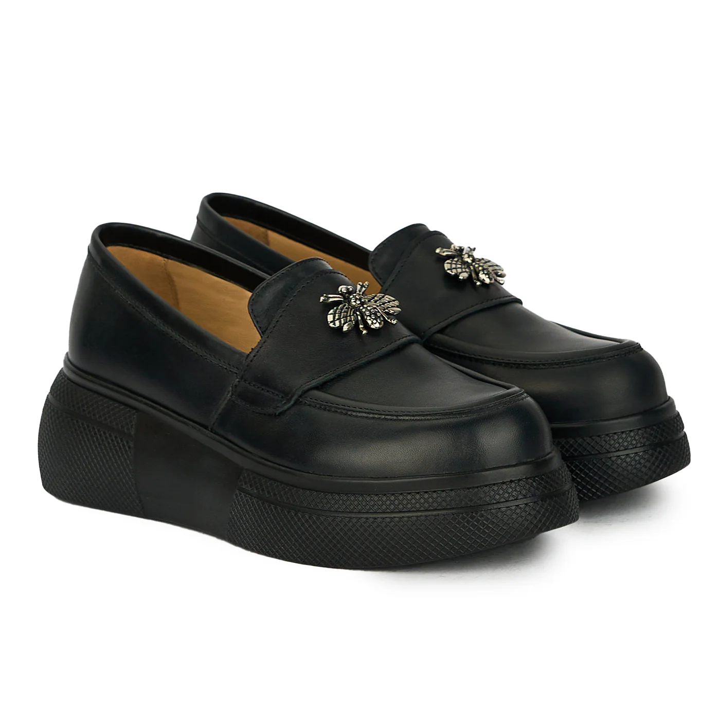 Pantofi casual dama din piele naturala neagra 17826 - Image 4
