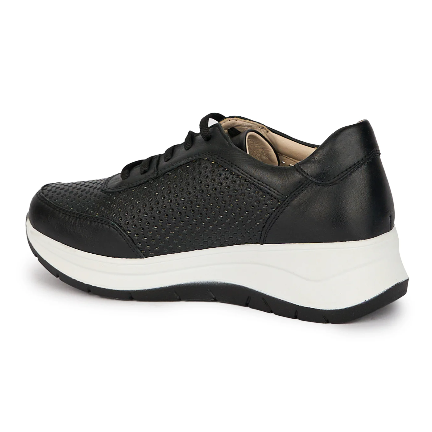Pantofi casual dama din piele naturala neagra 18008 - Image 2