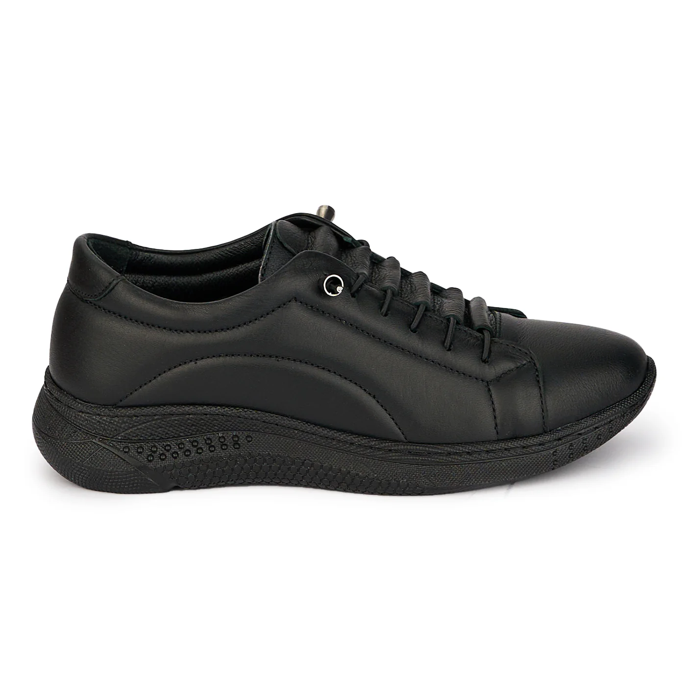 Pantofi casual dama din piele naturala neagra 18011