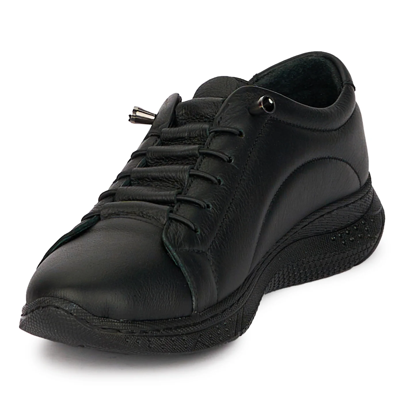 Pantofi casual dama din piele naturala neagra 18011 - Image 3