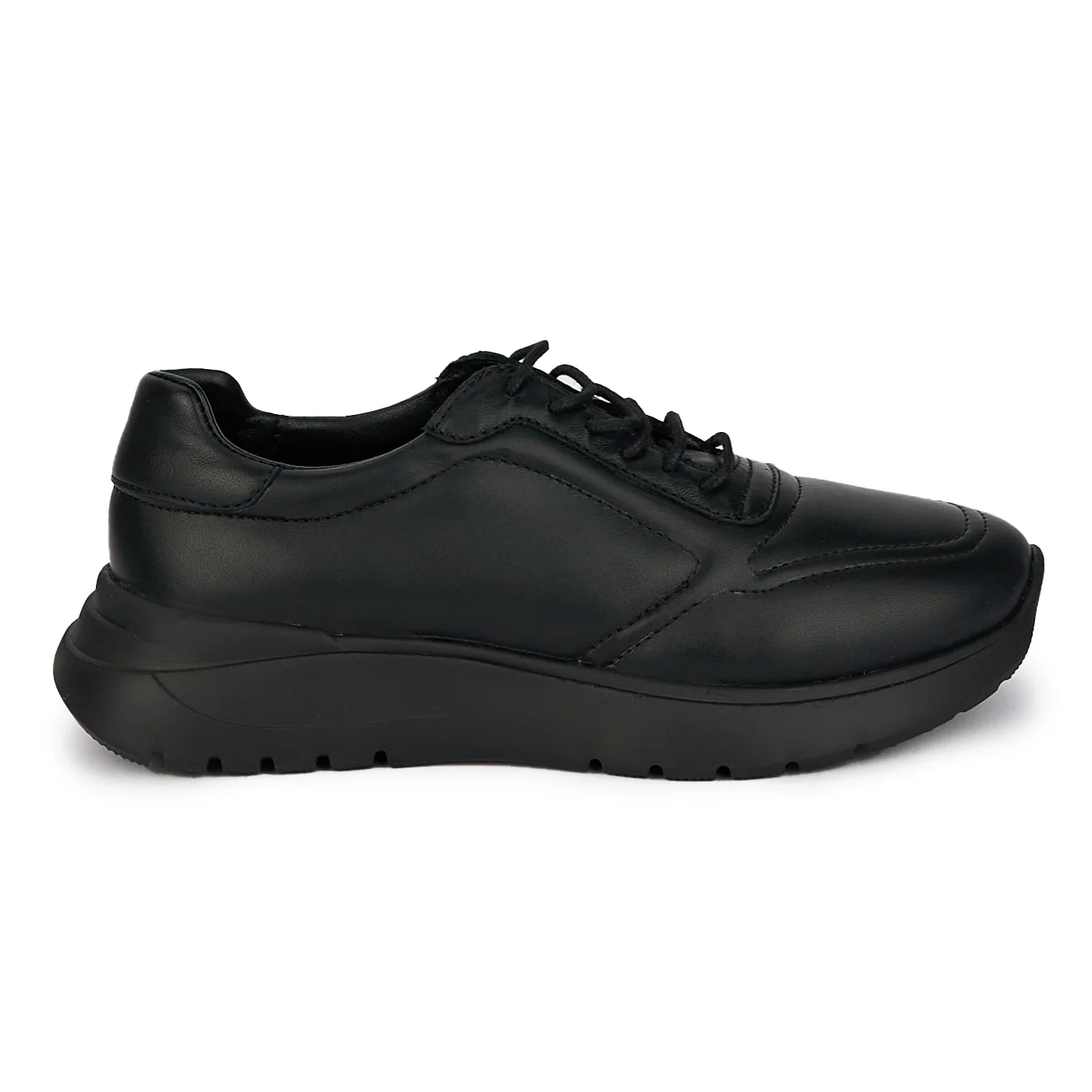 Pantofi casual dama din piele naturala neagra 18035