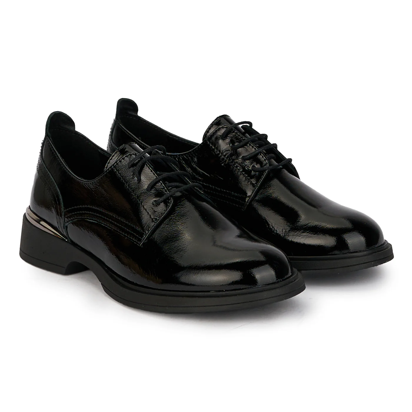 Pantofi casual dama din piele naturala neagra 18089 - Image 4