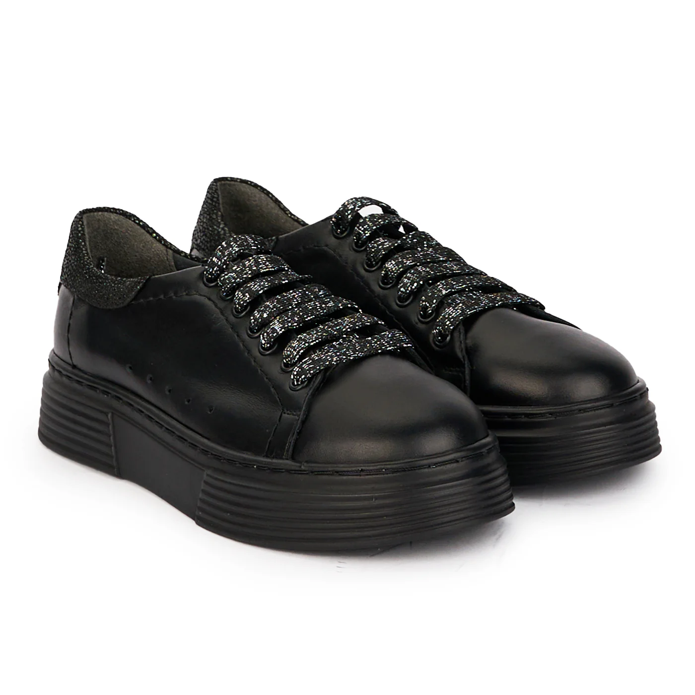 Pantofi casual dama din piele naturala neagra 18151 - Image 4