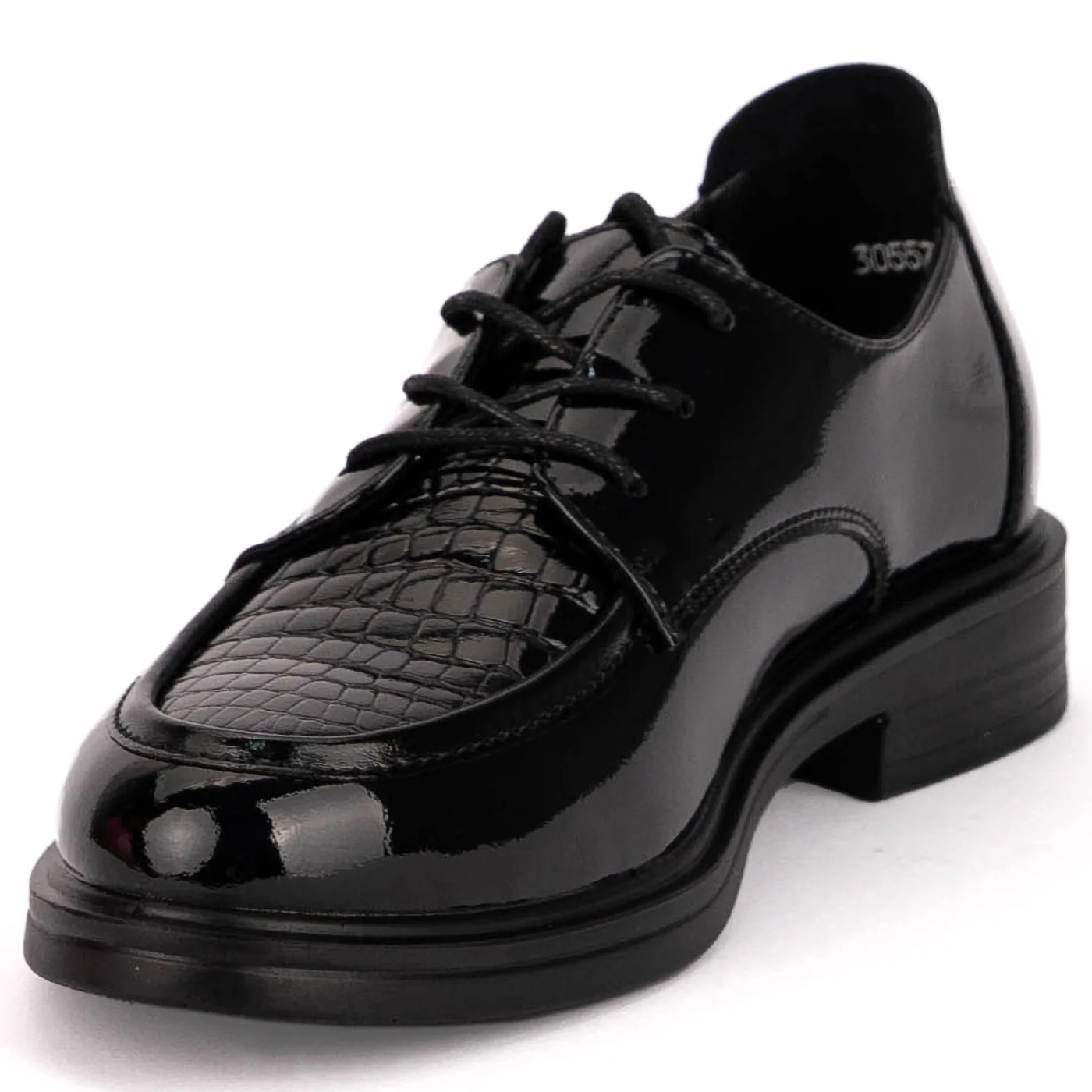 Pantofi casual dama din piele naturala neagra 18786 - Image 3