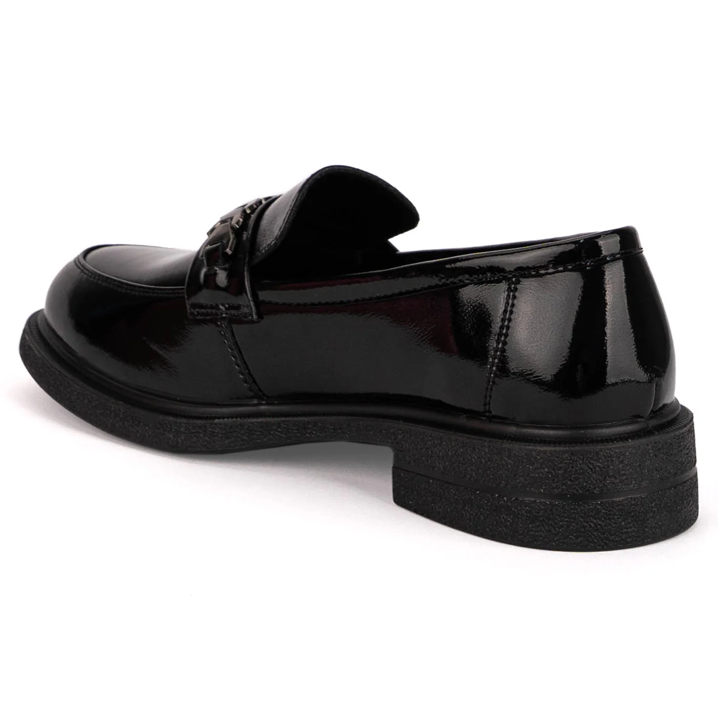 Pantofi casual dama din piele naturala neagra 18789 - Image 2