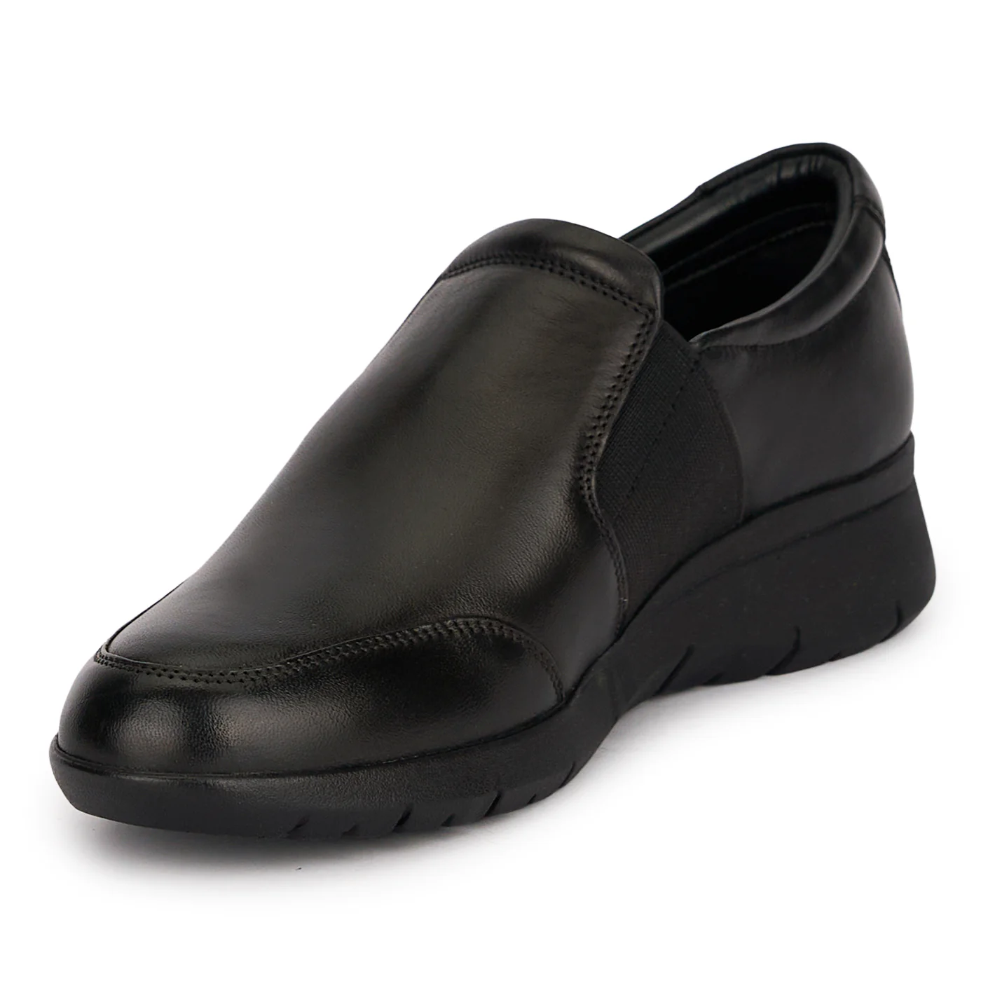 Pantofi casual dama din piele naturala neagra 18818 - Image 3